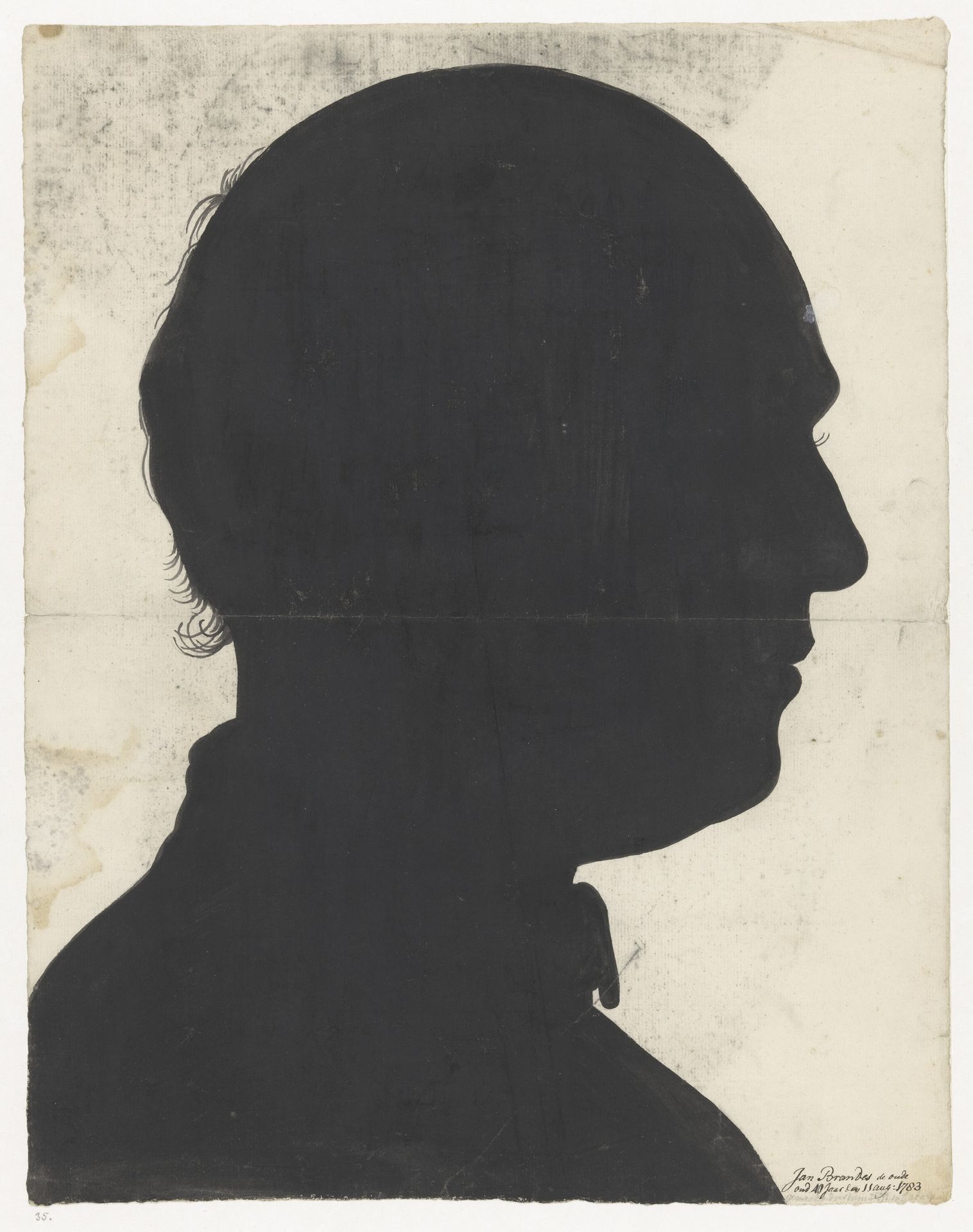 Silhouetportret van Jan Brandes by Jan Brandes