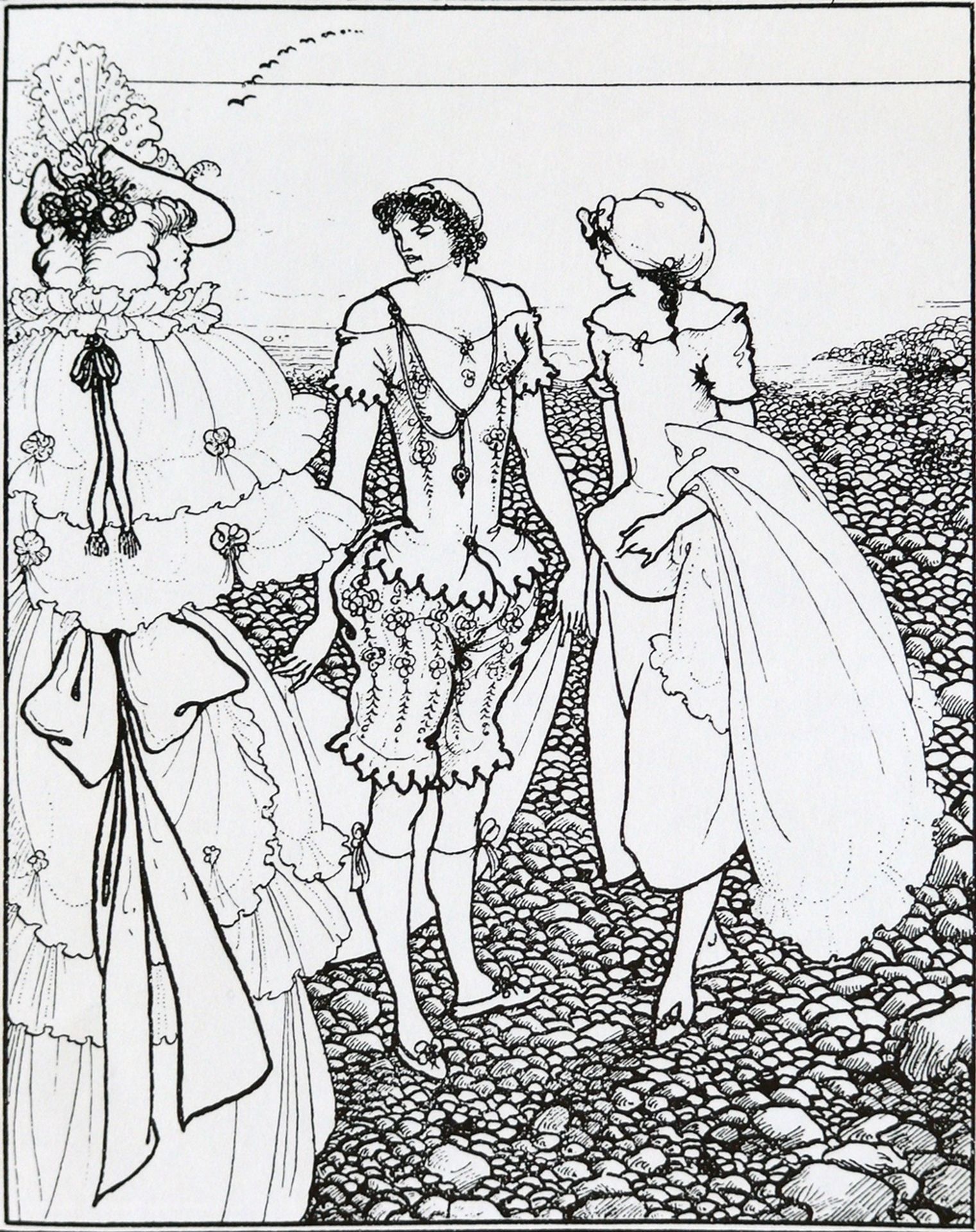 The bathers by Aubrey Vincent Beardsley