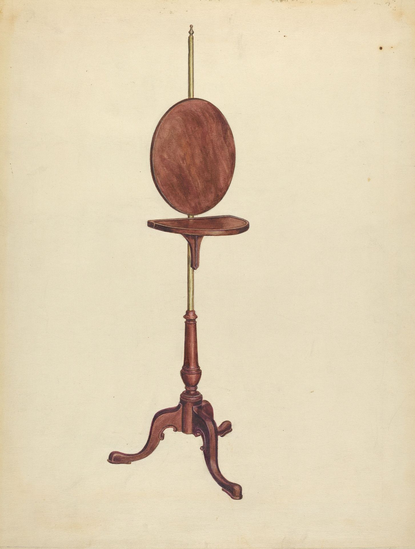 Pole Screen and Candlestand by Elizabeth Curtis