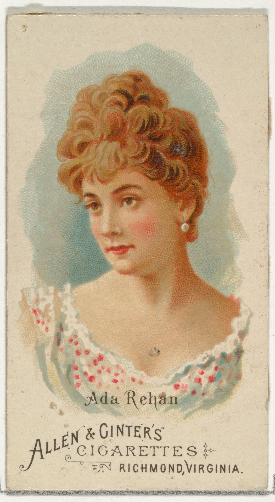 Ada Rehan, from World's Beauties, Series 1 (N26) for Allen & Ginter Cigarettes by Allen & Ginter