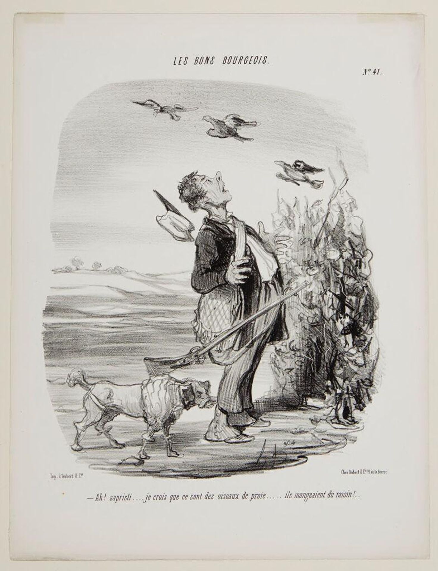 "Oh! those must be birds of prey...They're eating grapes!" by Honoré Daumier