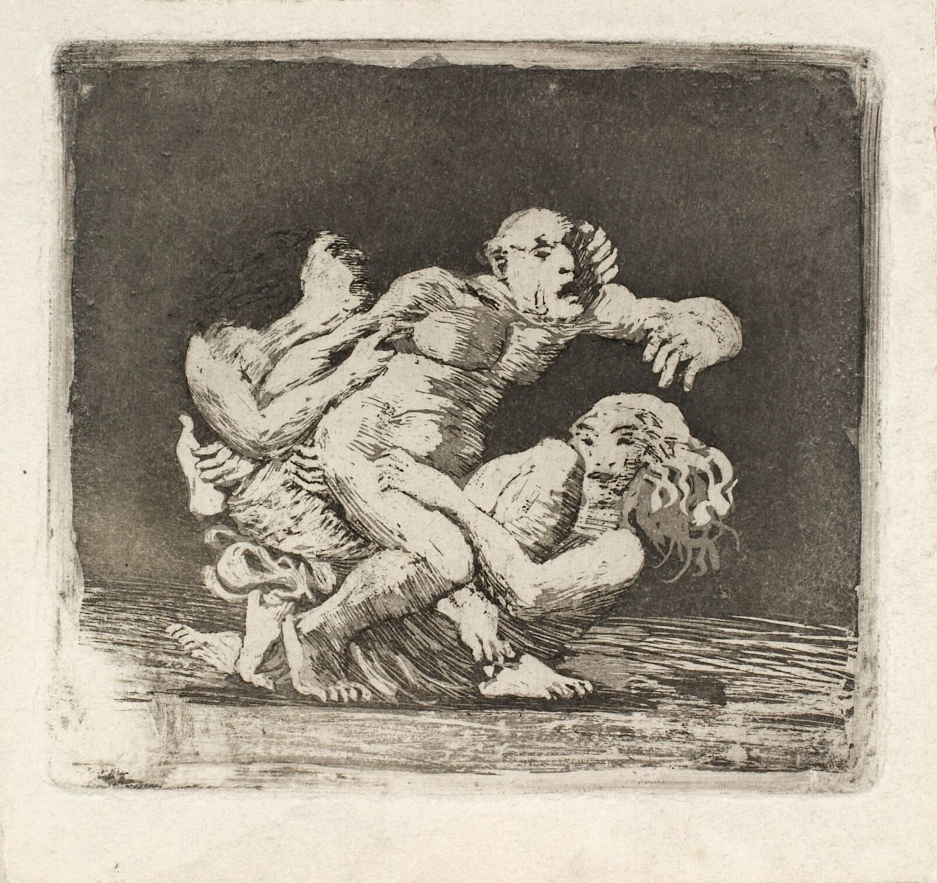 To kvinder slås om en mand by Oluf Hartmann
