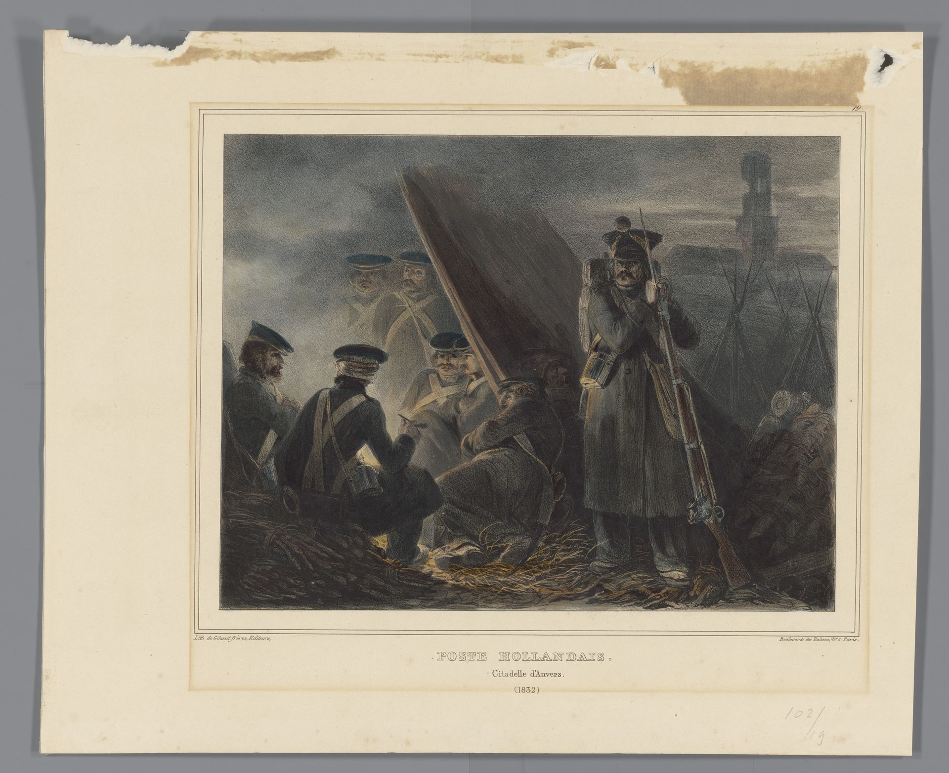 Kamp van Nederlandse soldaten, 1832 by Auguste Raffet