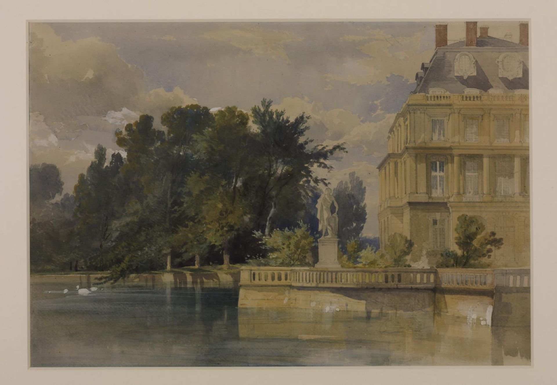 Fountainebleau: The Palace from the Carp Pond by  William James Müller