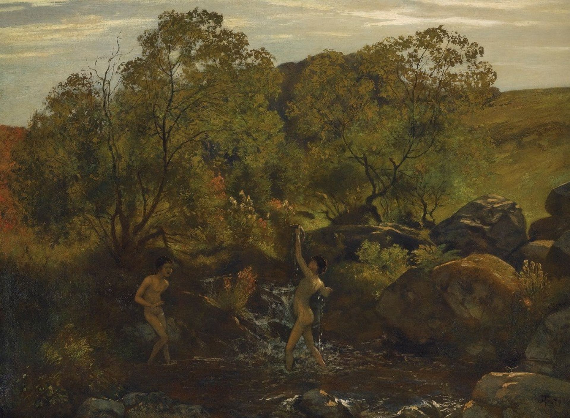Badende Jünglinge by Hans Thoma