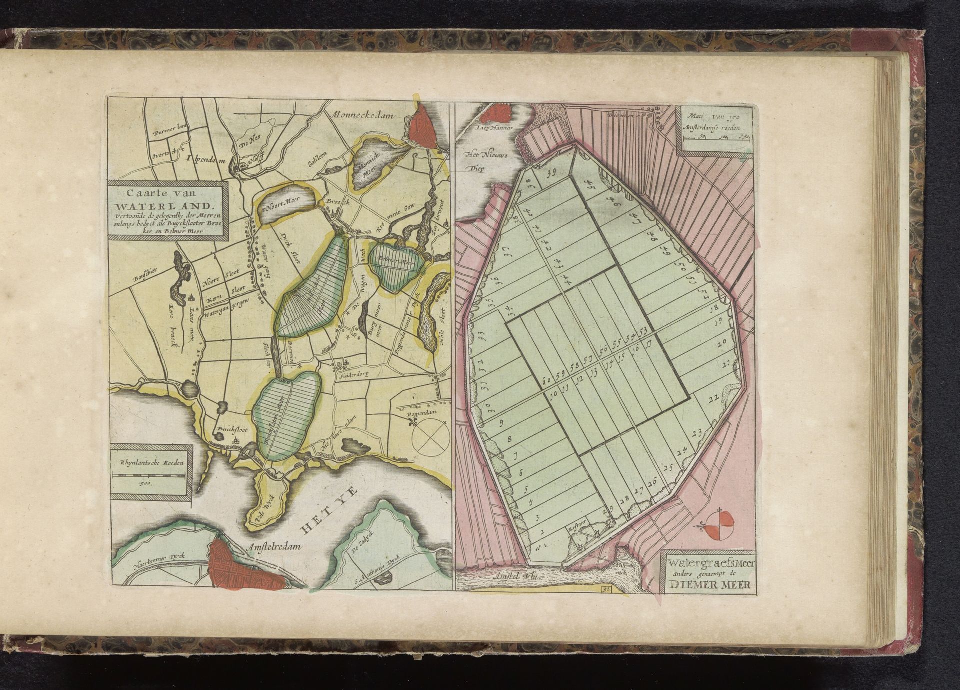 Kaarten van polders in Waterland en Watergraafsmeer by Anonymous