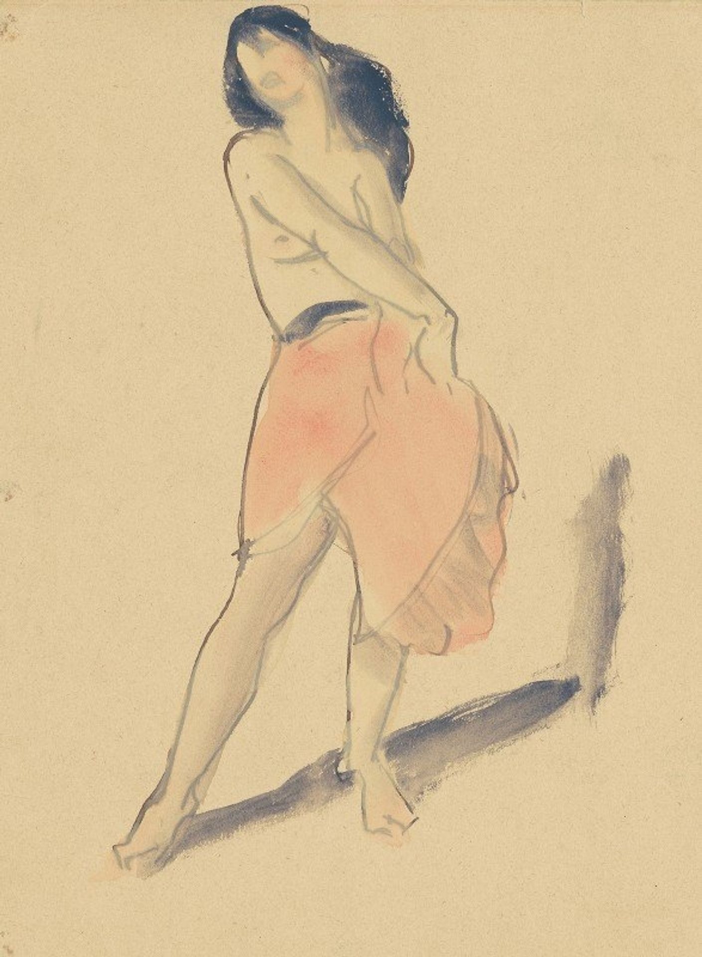Dancer in a Red Skirt, No. 2 by Robert Henri