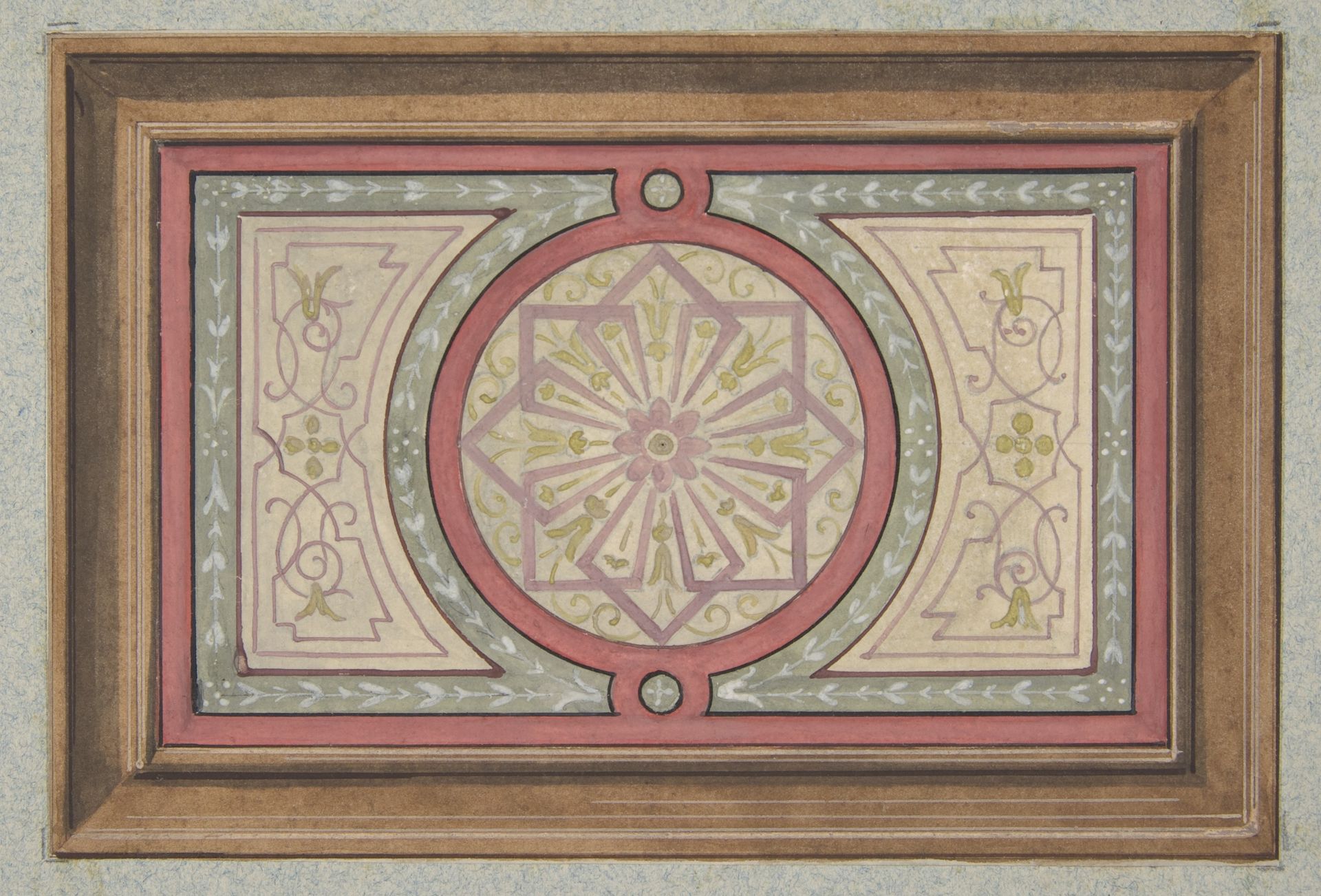 Design for a framed panel with painted decoration by Jules-Edmond-Charles Lachaise
