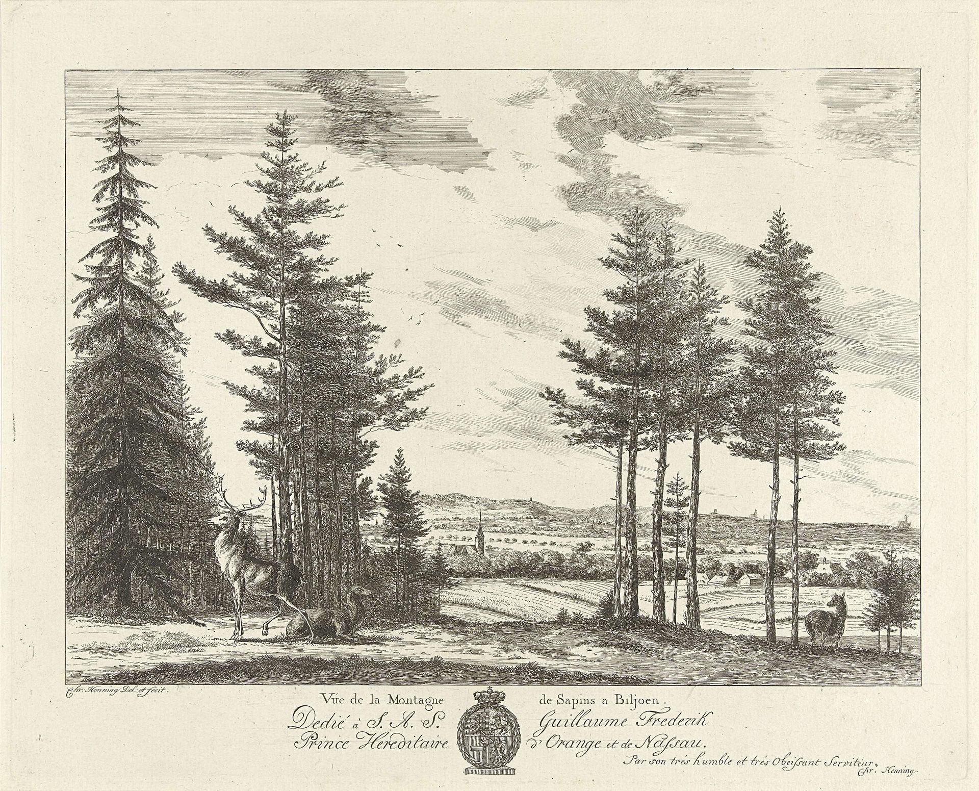 Gezicht op de heuvels bij Biljoen by Christian Henning