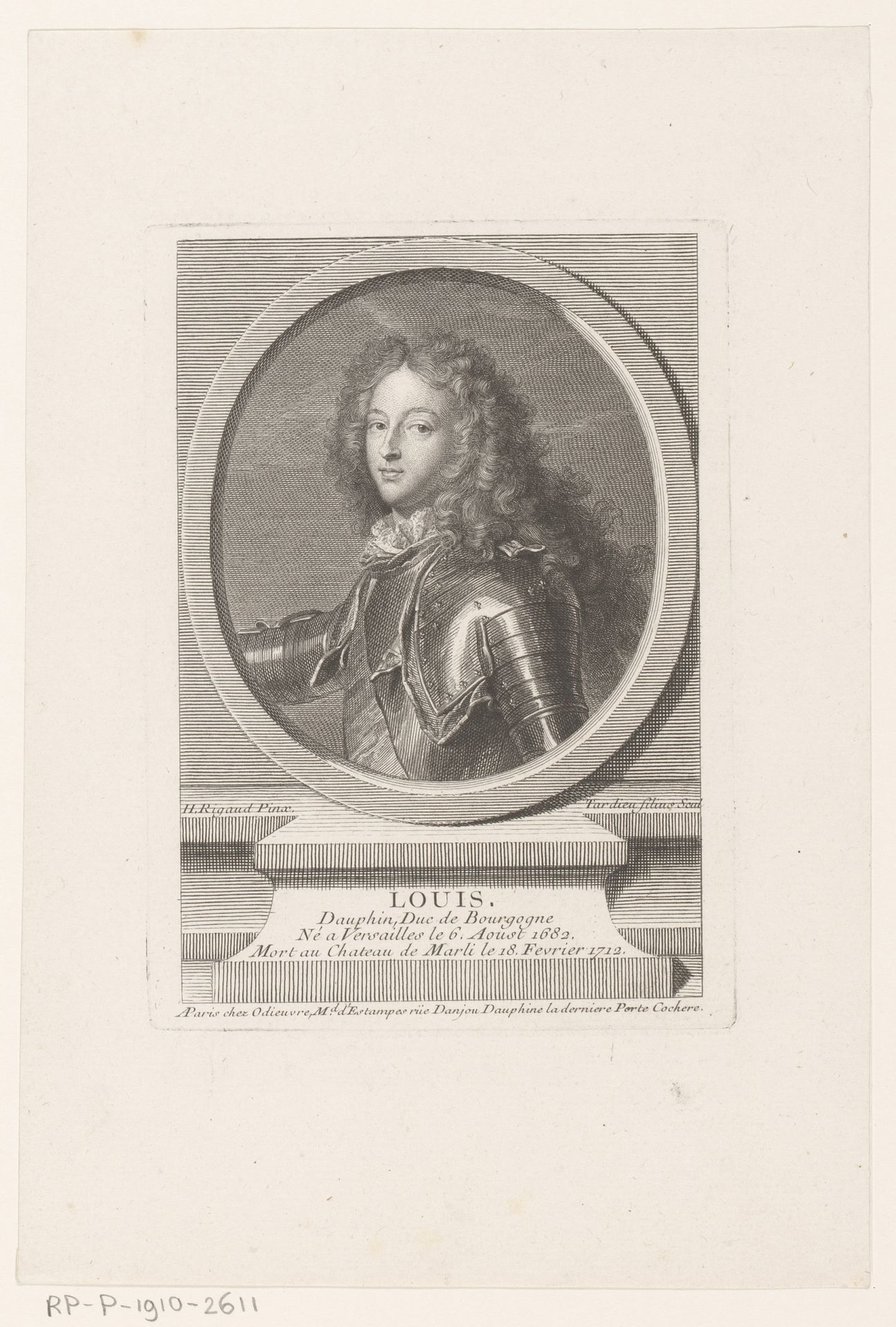 Portret van Lodewijk van Frankrijk by Jacques Nicolas Tardieu