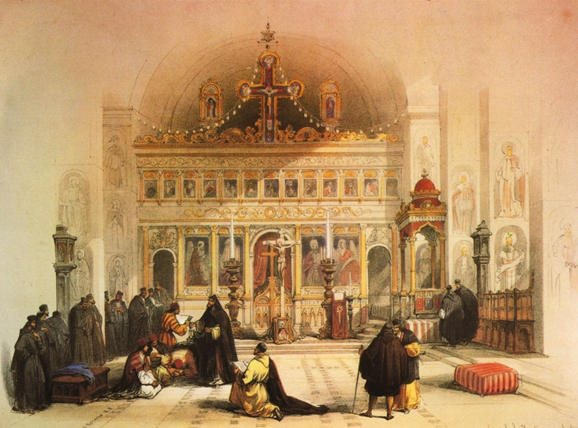 The Chapel of Saint Saba by David Roberts