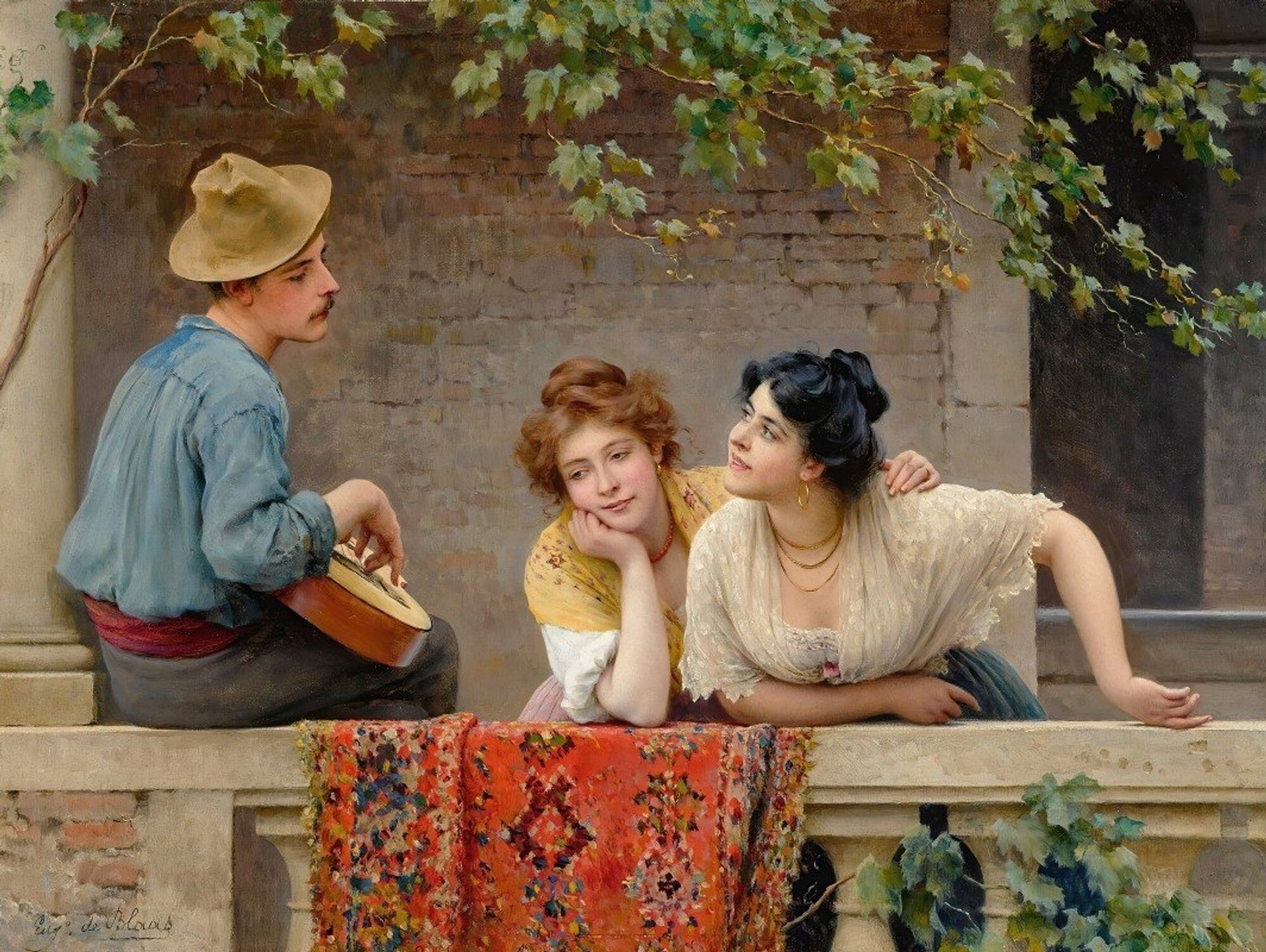 The Mandolinist by Eugen von Blaas