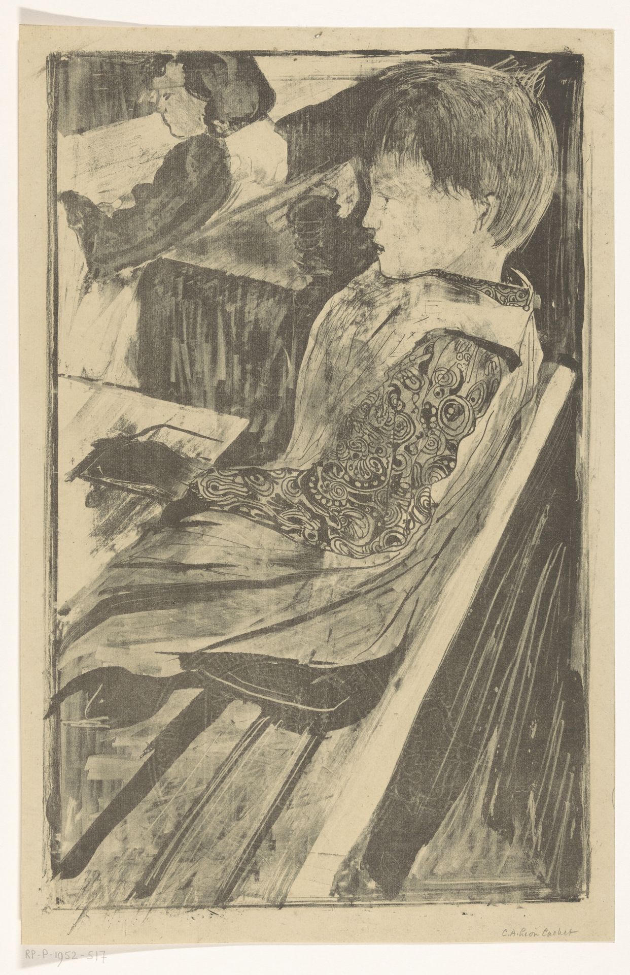 Kinderen in schoolbanken by Carel Adolph Lion Cachet