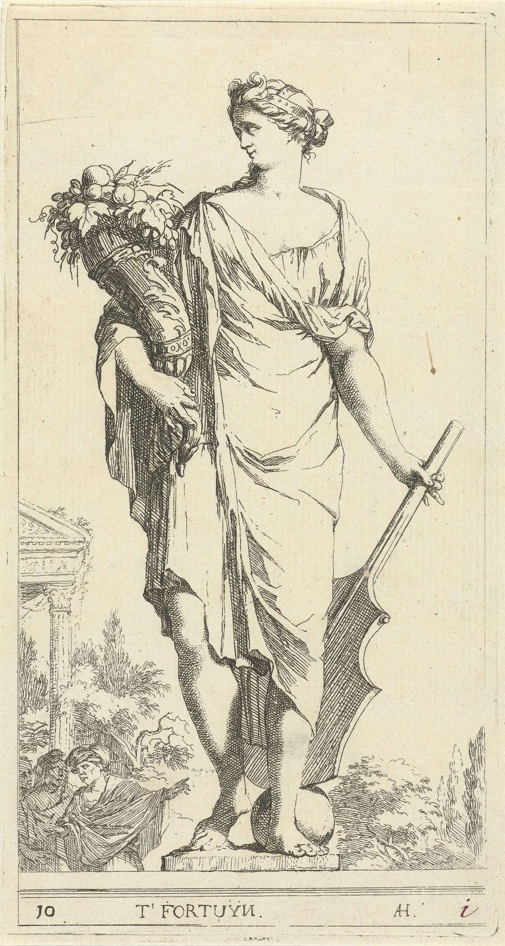 Personificatie van voorspoed by Arnold Houbraken