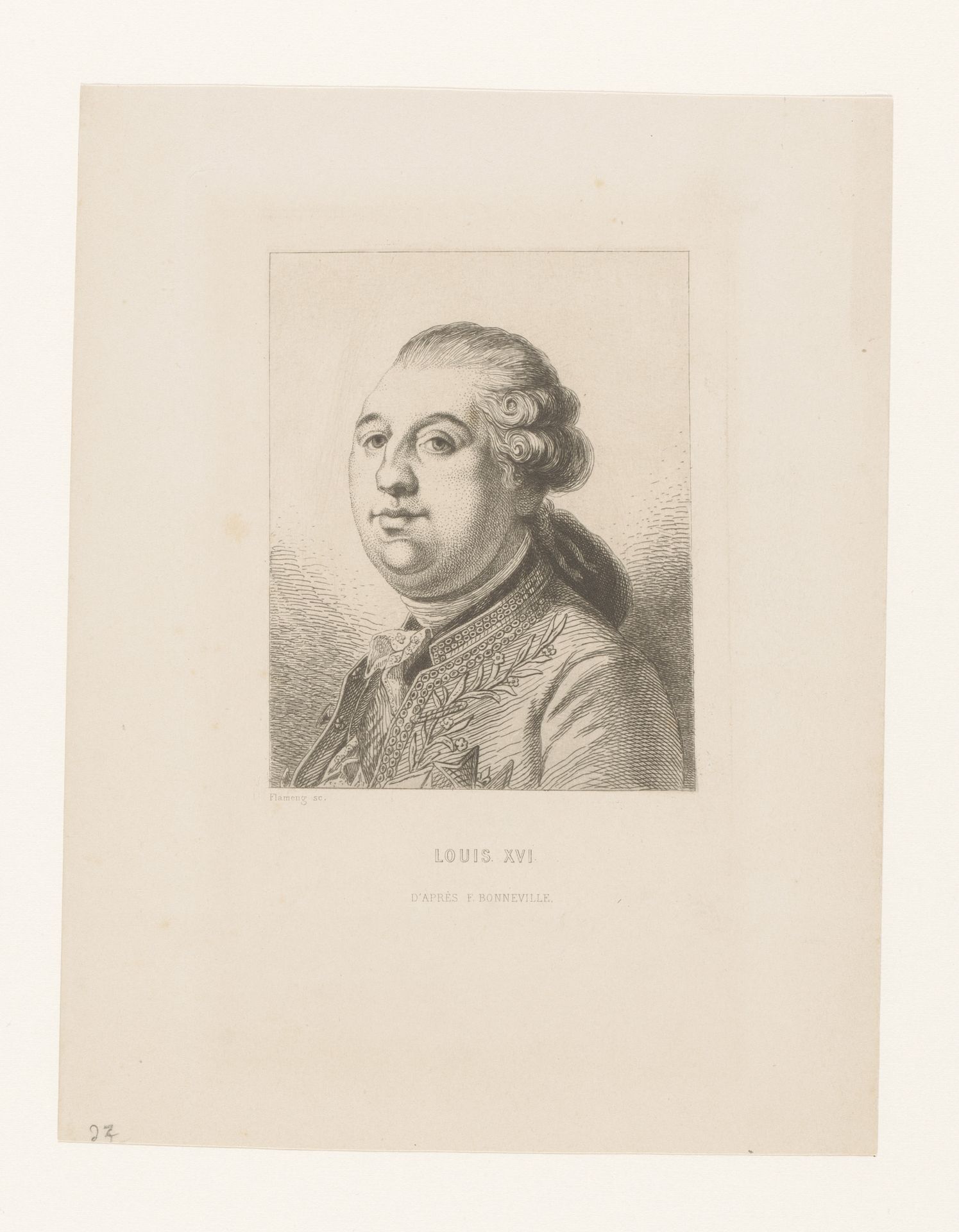 Portret van Lodewijk XVI by Léopold Flameng