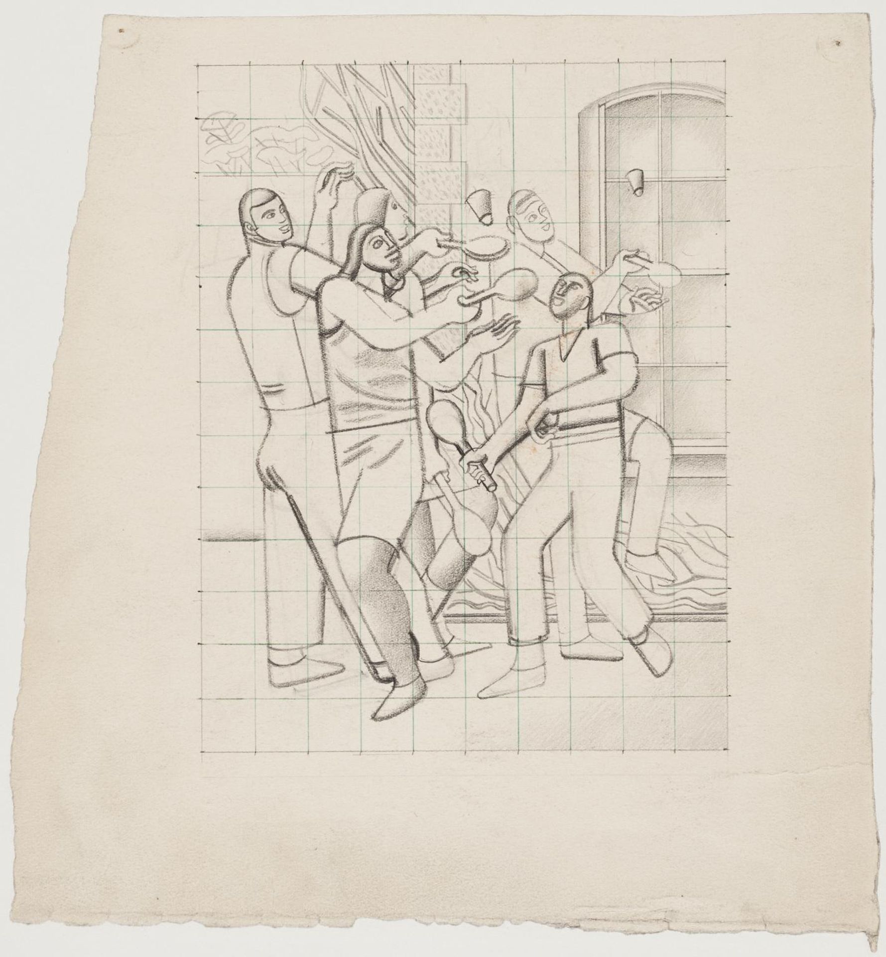 Study for ‘Shuttlecocks’ by  William Roberts