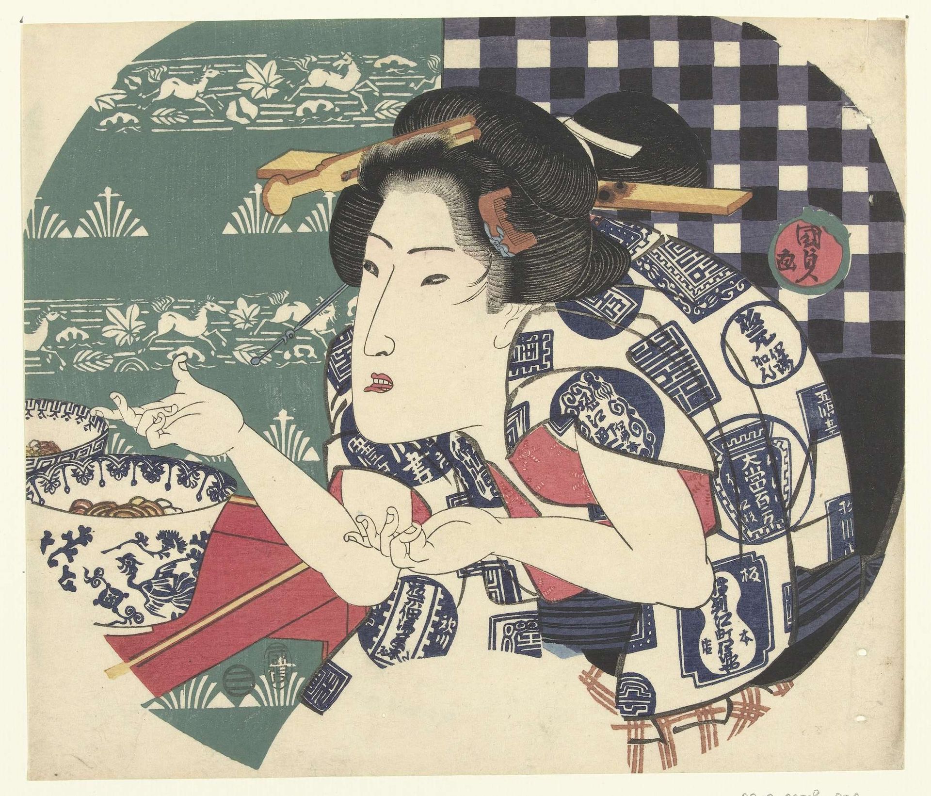 Udon restaurant by Utagawa Kunisada
