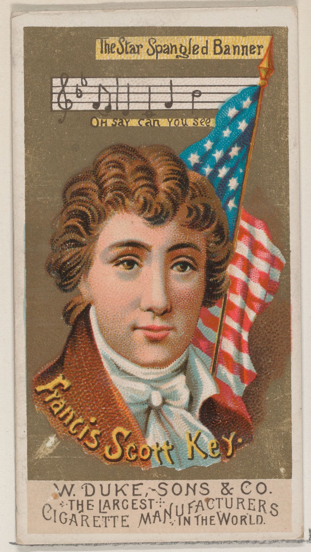 Francis Scott Key, from the series Great Americans (N76) for Duke brand cigarettes by W. Duke, Sons & Co.