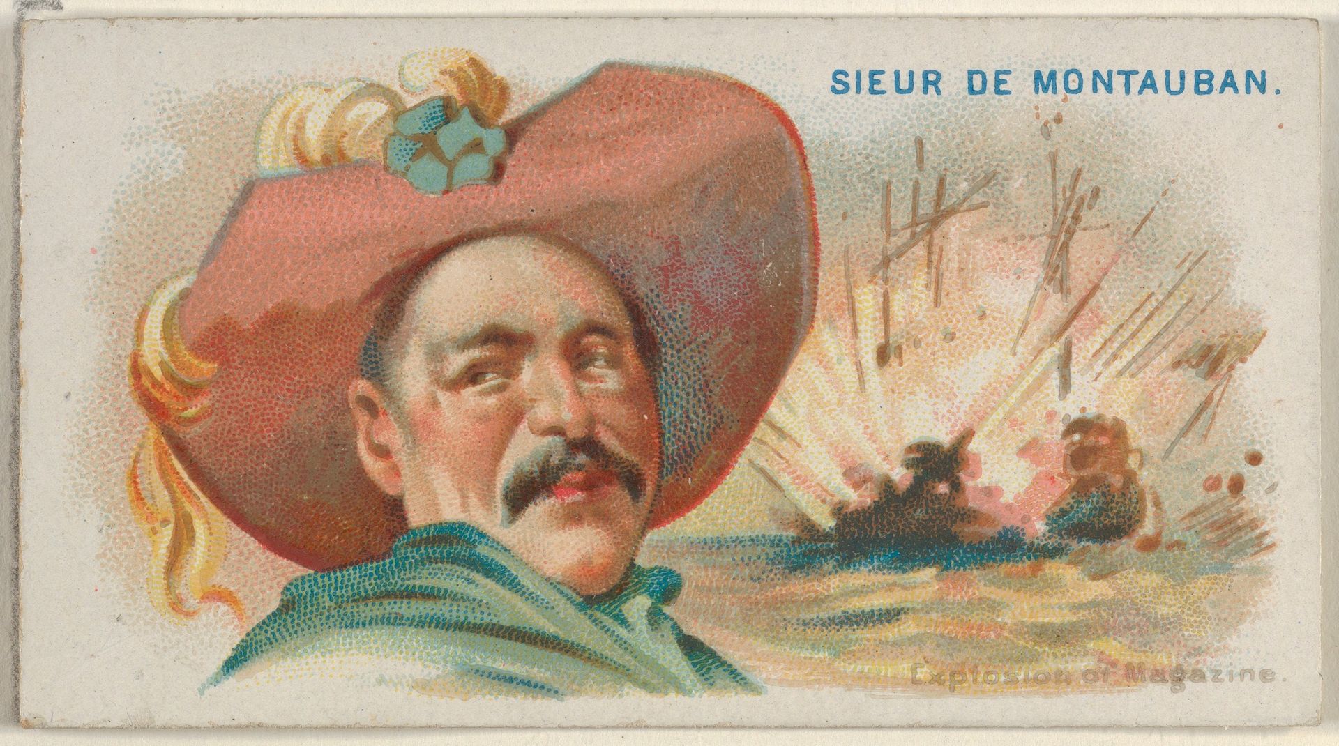 Sieur de Montauban, Explosion of Magazine, from the Pirates of the Spanish Main series (N19) for Allen & Ginter Cigarettes by Allen & Ginter