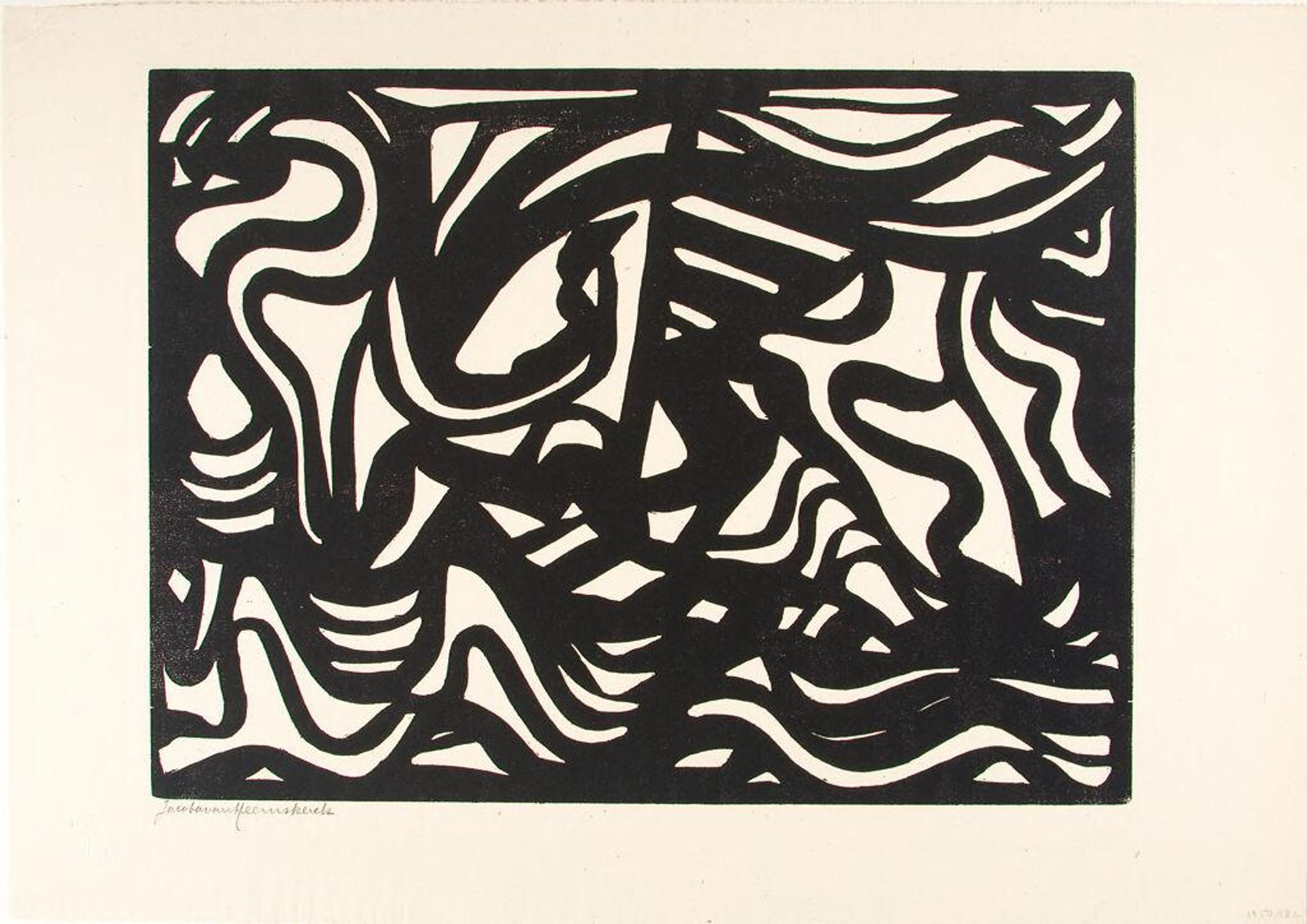 Composition, from the portfolio "New European Graphics, Portfolio III: German Artists" by Jacoba B. van Heemskerck van Beest