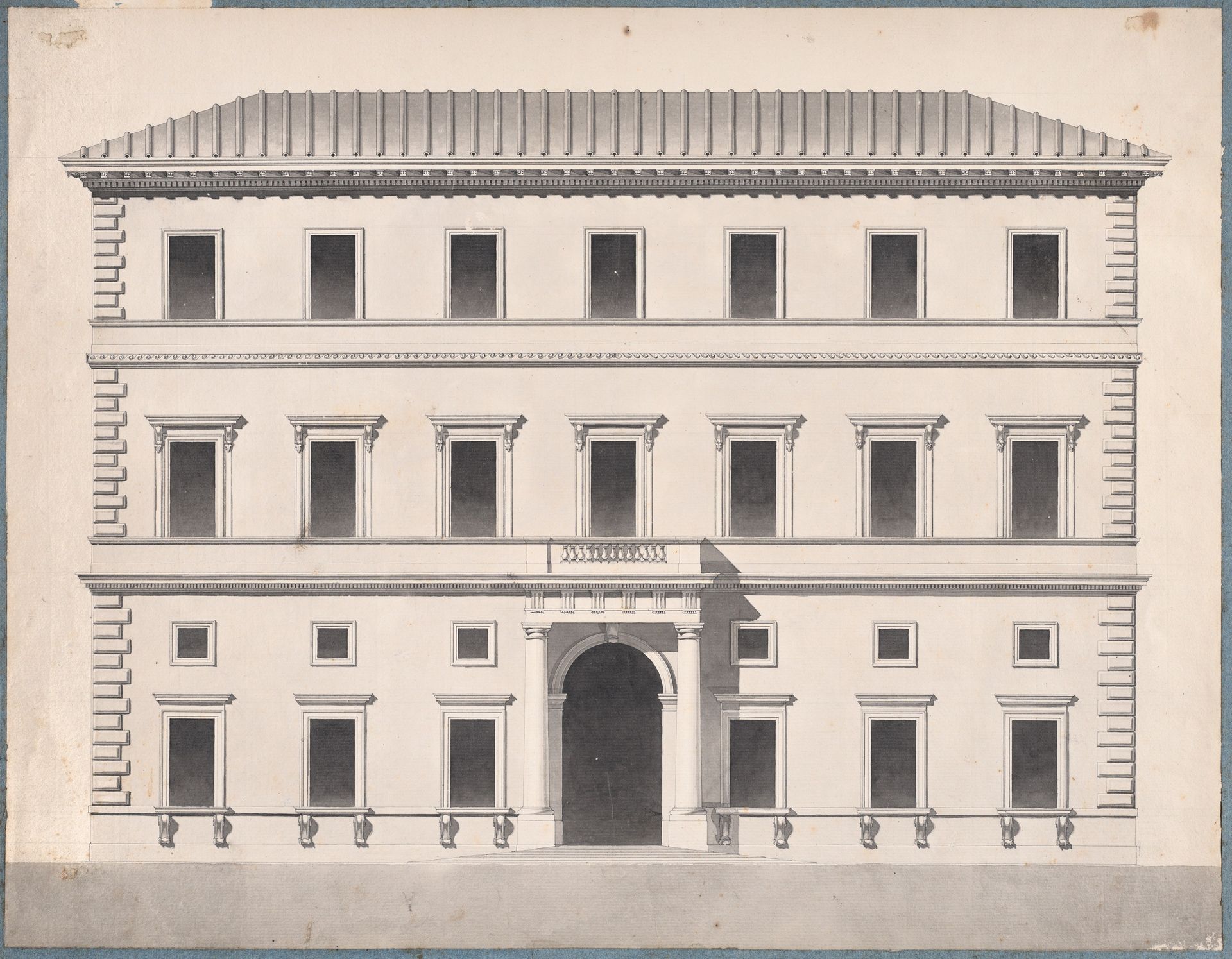 Architectural Study of a Renaissance Palace by Anonymous