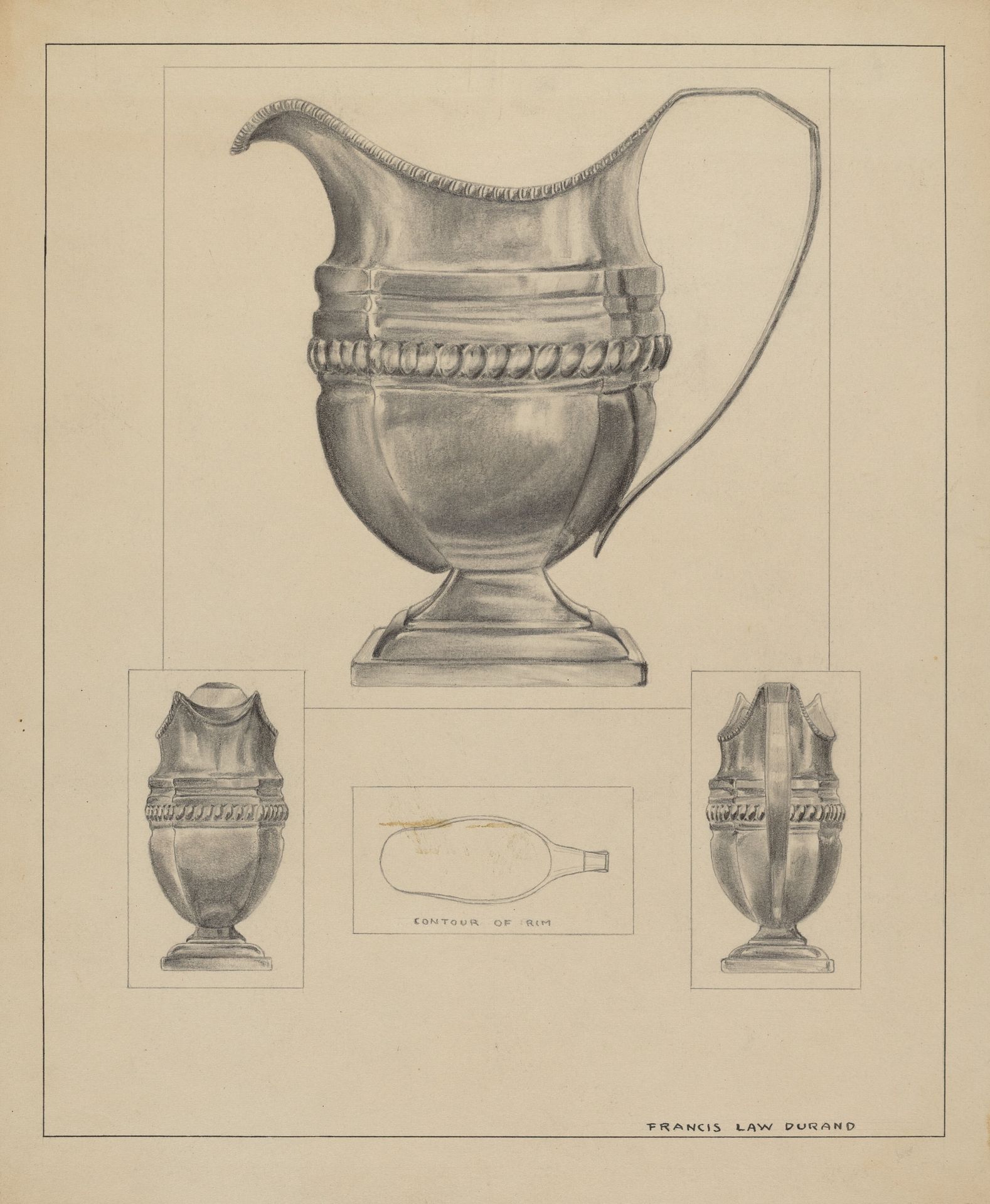 Silver Creamer by Francis Law Durand