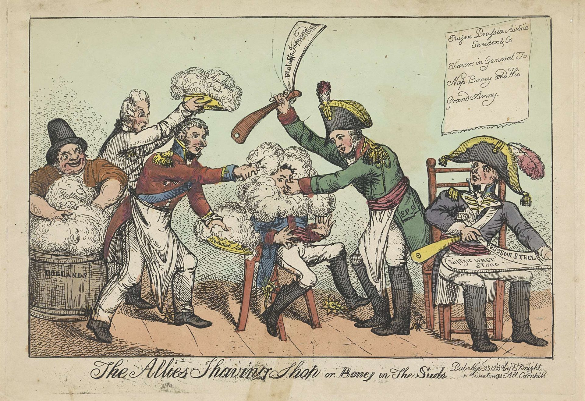 Napoleon wordt geschoren, 1813 by Anonymous