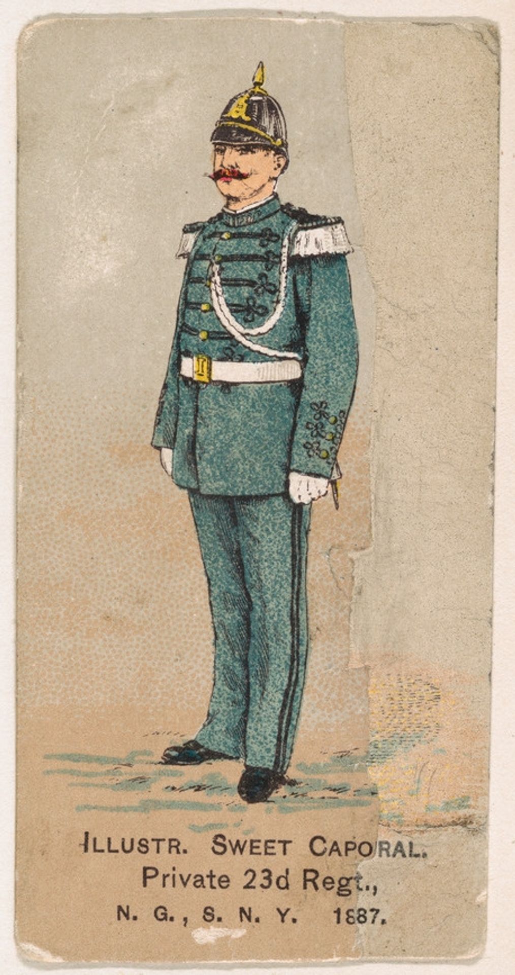 Private, 23rd Regiment, National Guard of the State of New York, from the Military Series (N224) issued by Kinney Tobacco Company to promote Sweet Caporal Cigarettes by Kinney Brothers Tobacco Company