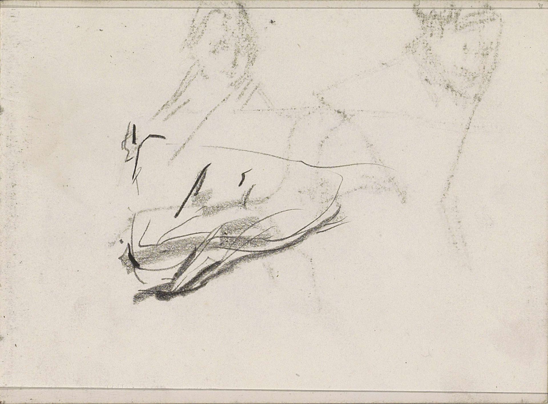 Onderlijf van een vrouw met rok by Isaac Israels