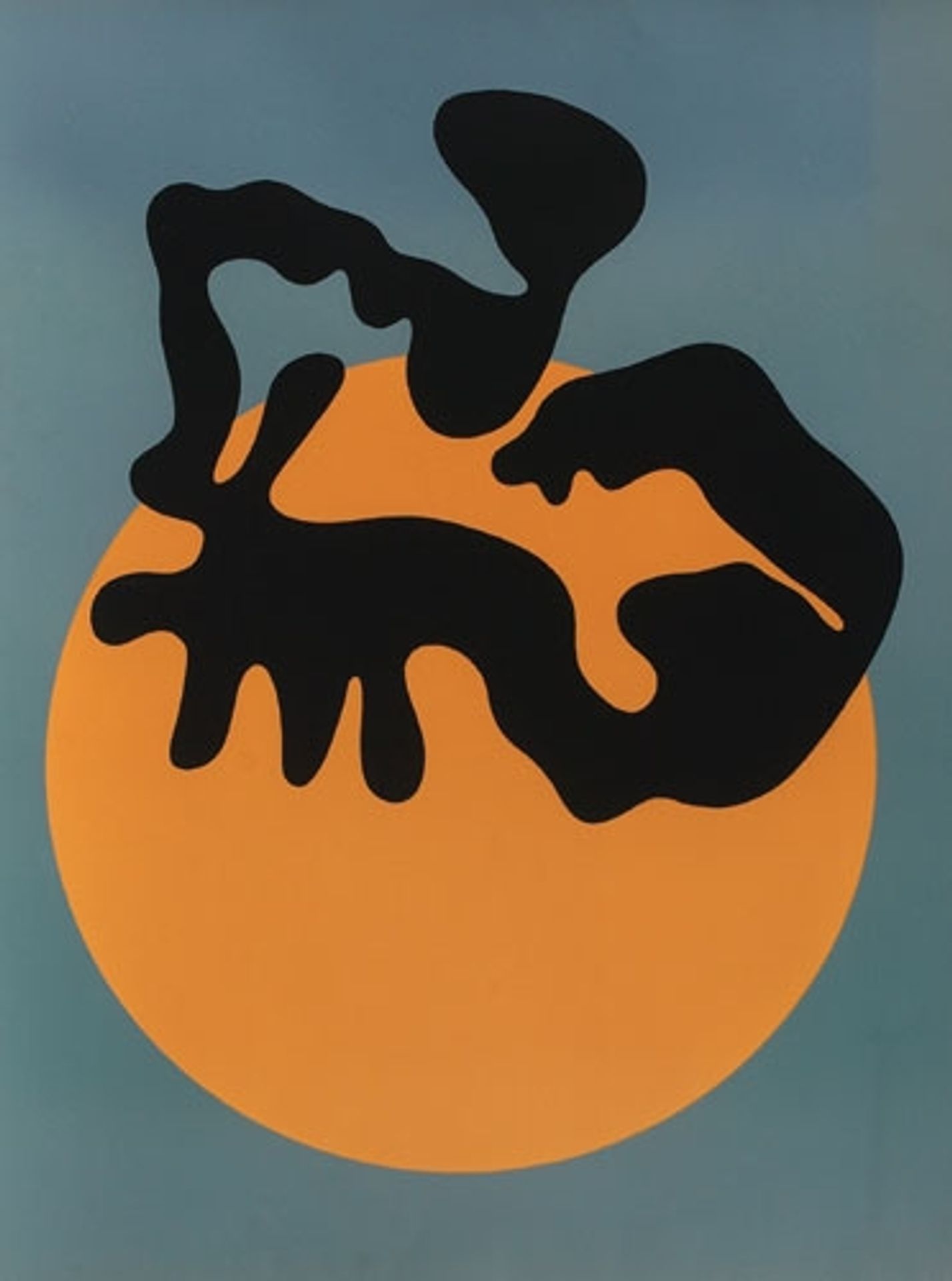 Not far from the sun, the moon and the stars by Jean Arp