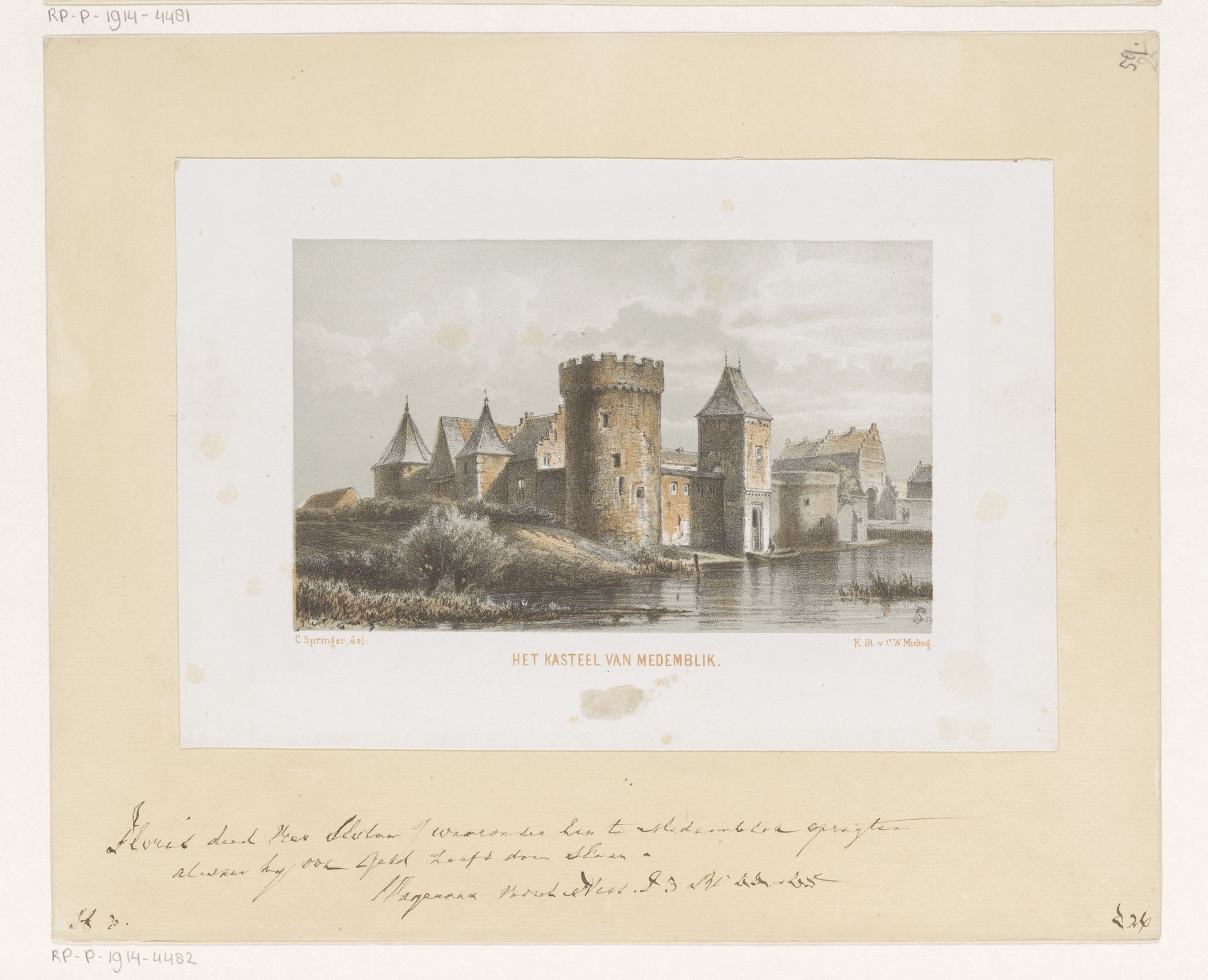 Kasteel van Medemblik by Cornelis Springer