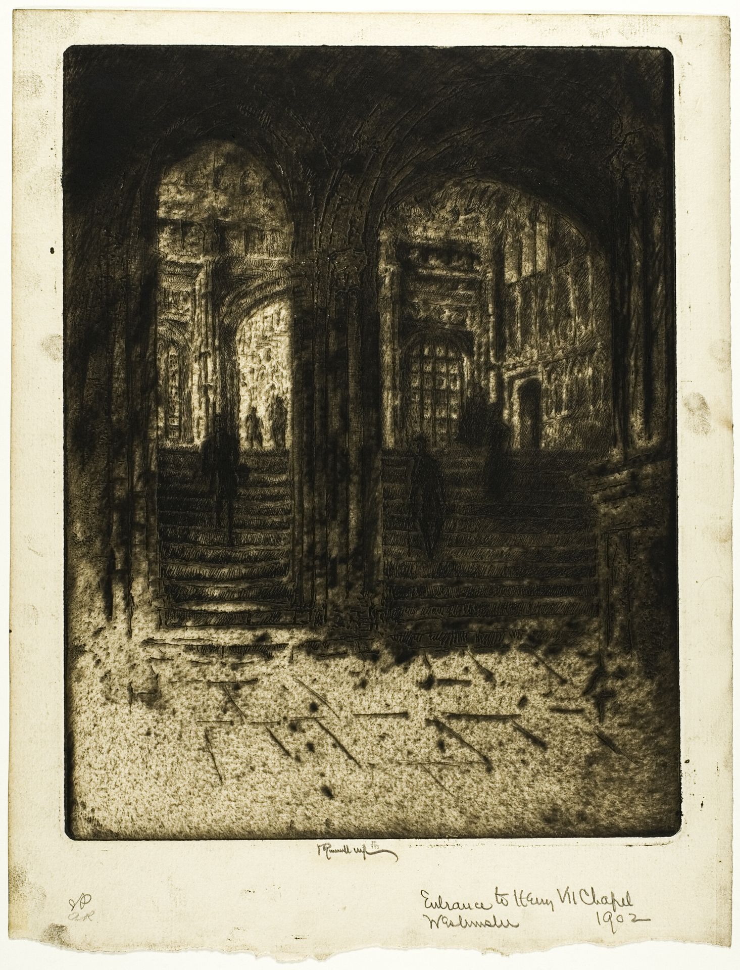 Entrance to Henry VII's Chapel, Westminster by Joseph Pennell