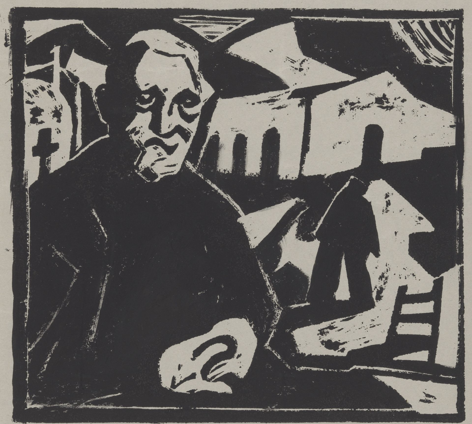 Zittende man by Maurits de Groot