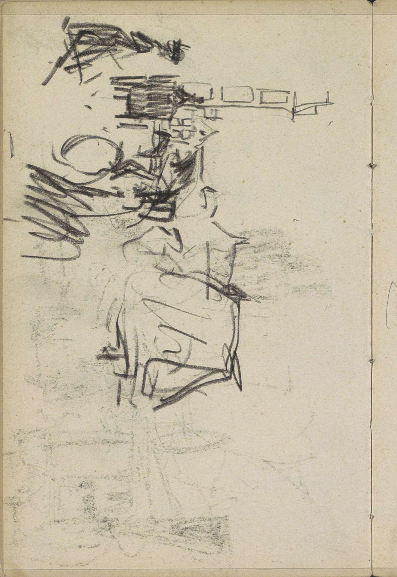 Gezicht op een straat of plein te Amsterdam by George Hendrik Breitner