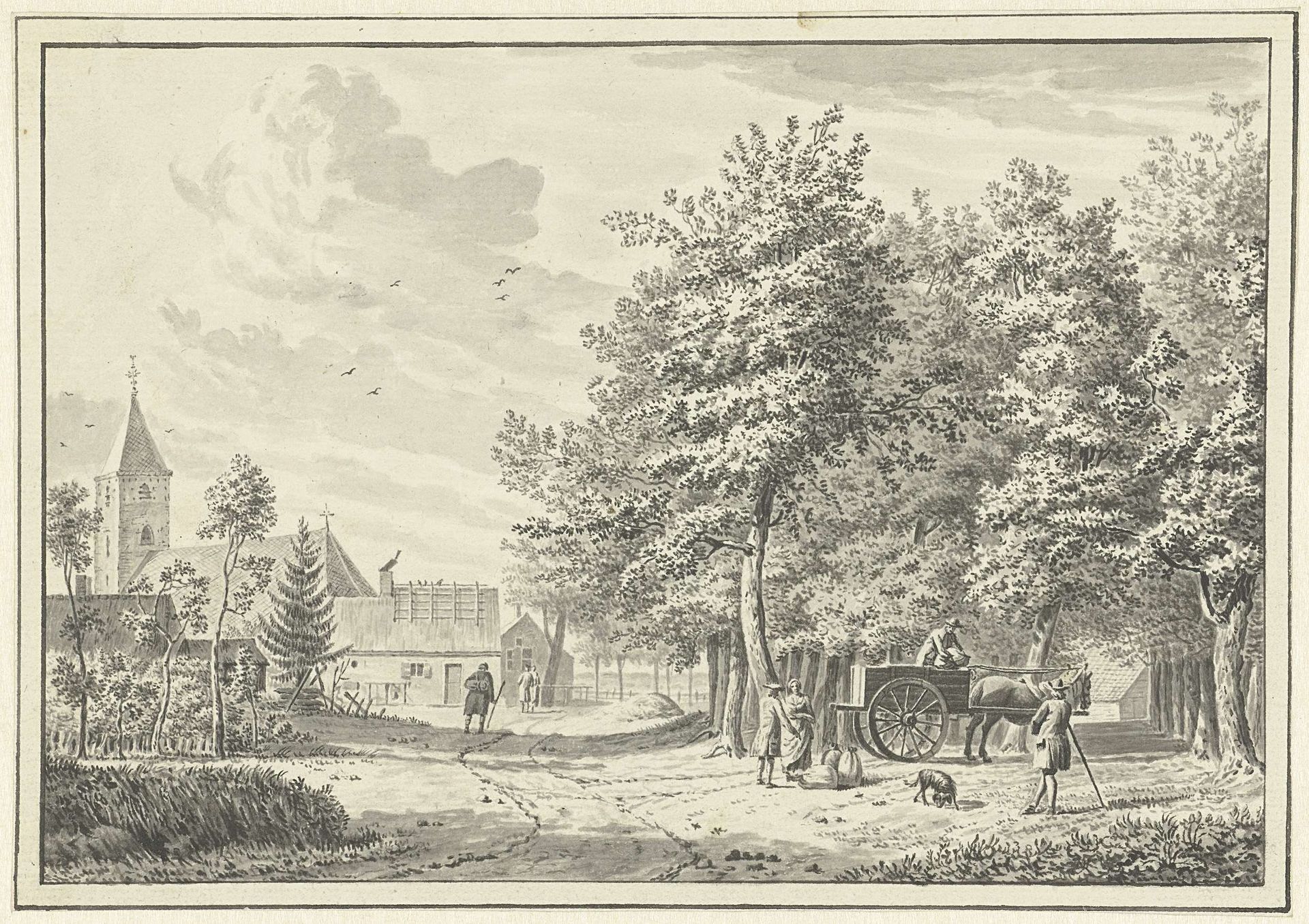 Het voormalig St.-Agathaklooster te Amersfoort by Gerard van (1698/99-1772) Rossum