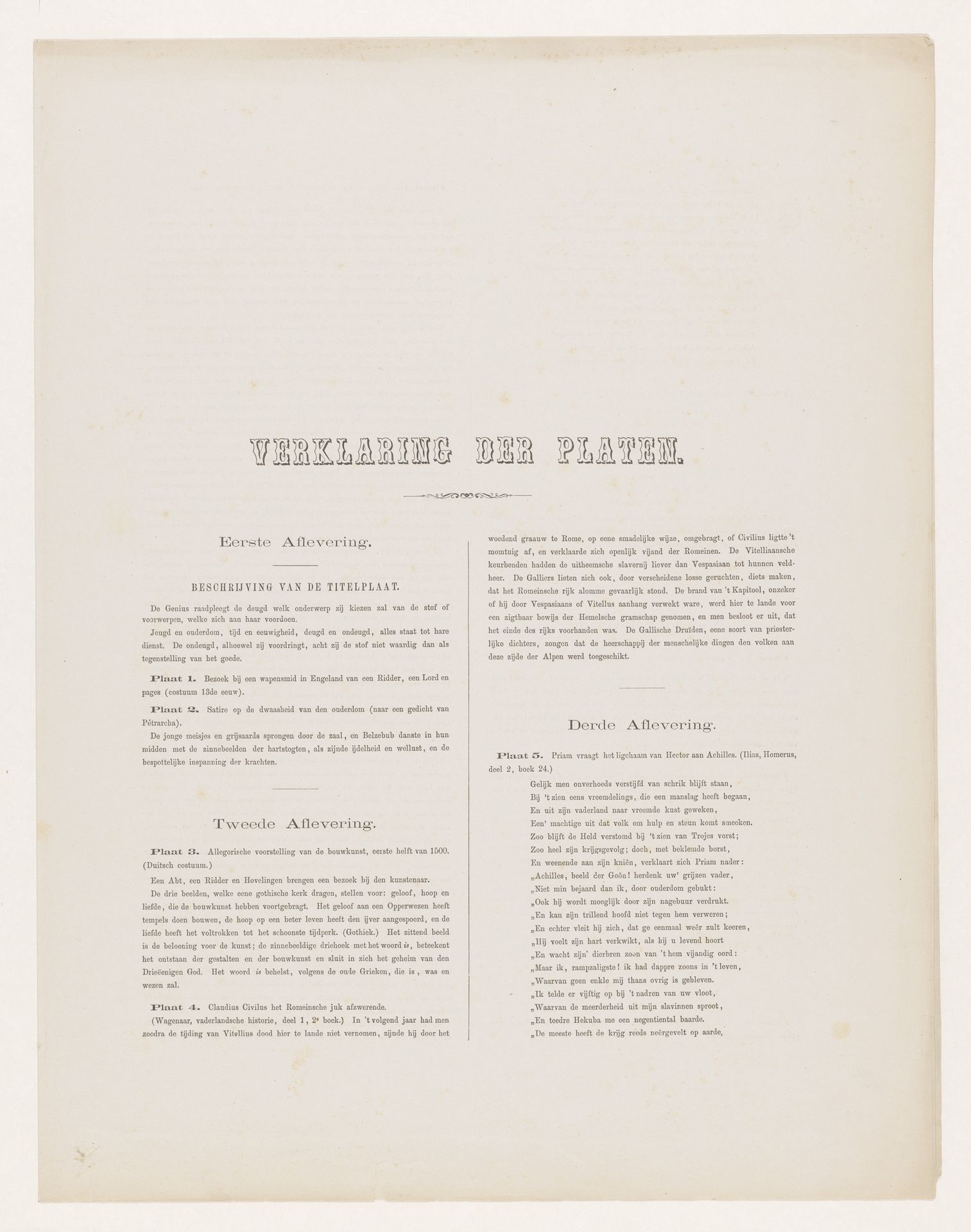 Verklaring platen Kunst-Album door W. P. Geldorp, afleveringen een tot en met zes by Wilhelmus Petrus van Geldorp