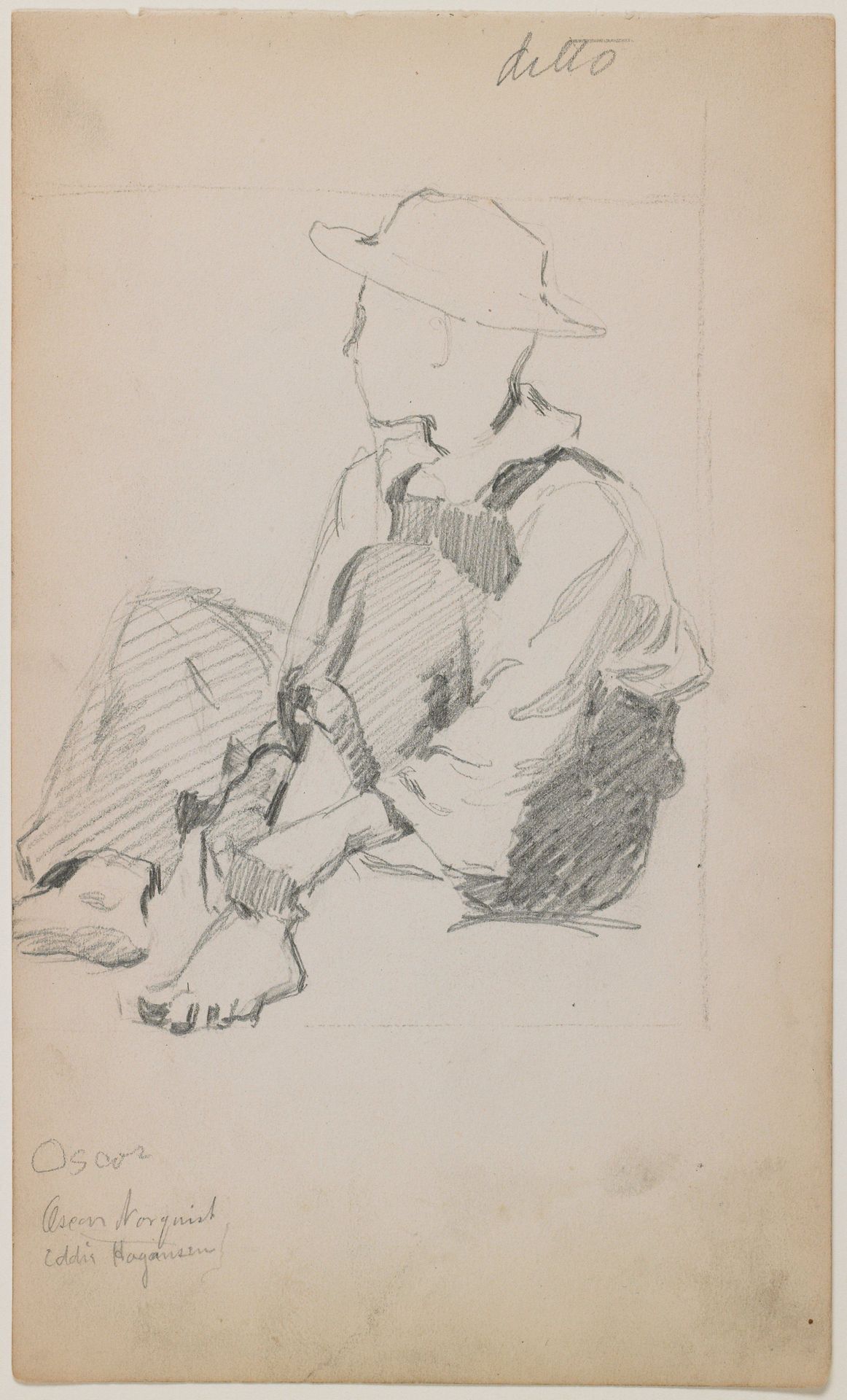 Study for -Boys Bathing- by Alexander Grinager