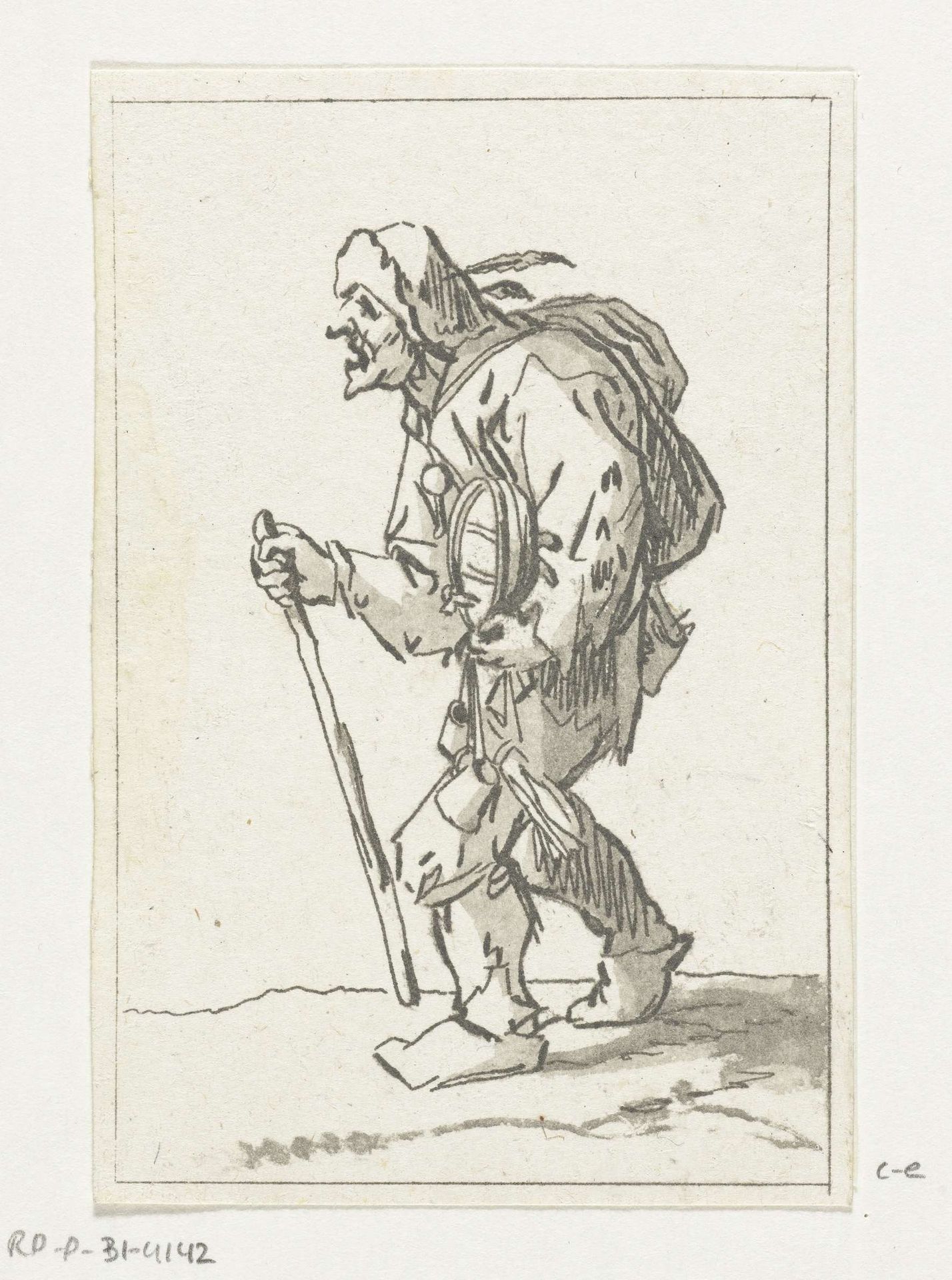 Inkt- en pennenkoopman by Anthonie van den Bos