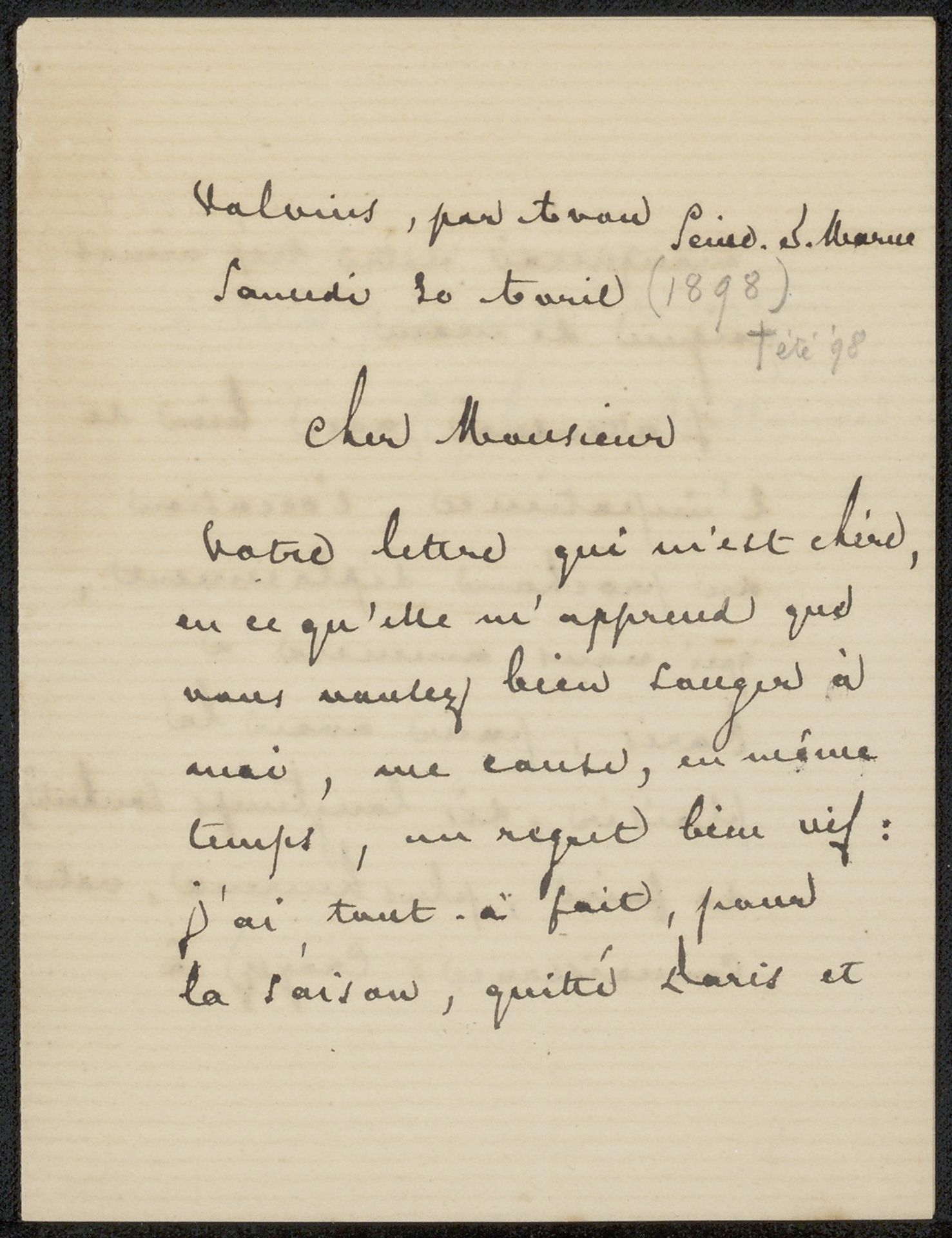 Brief aan Philip Zilcken by Stéphane Mallarmé
