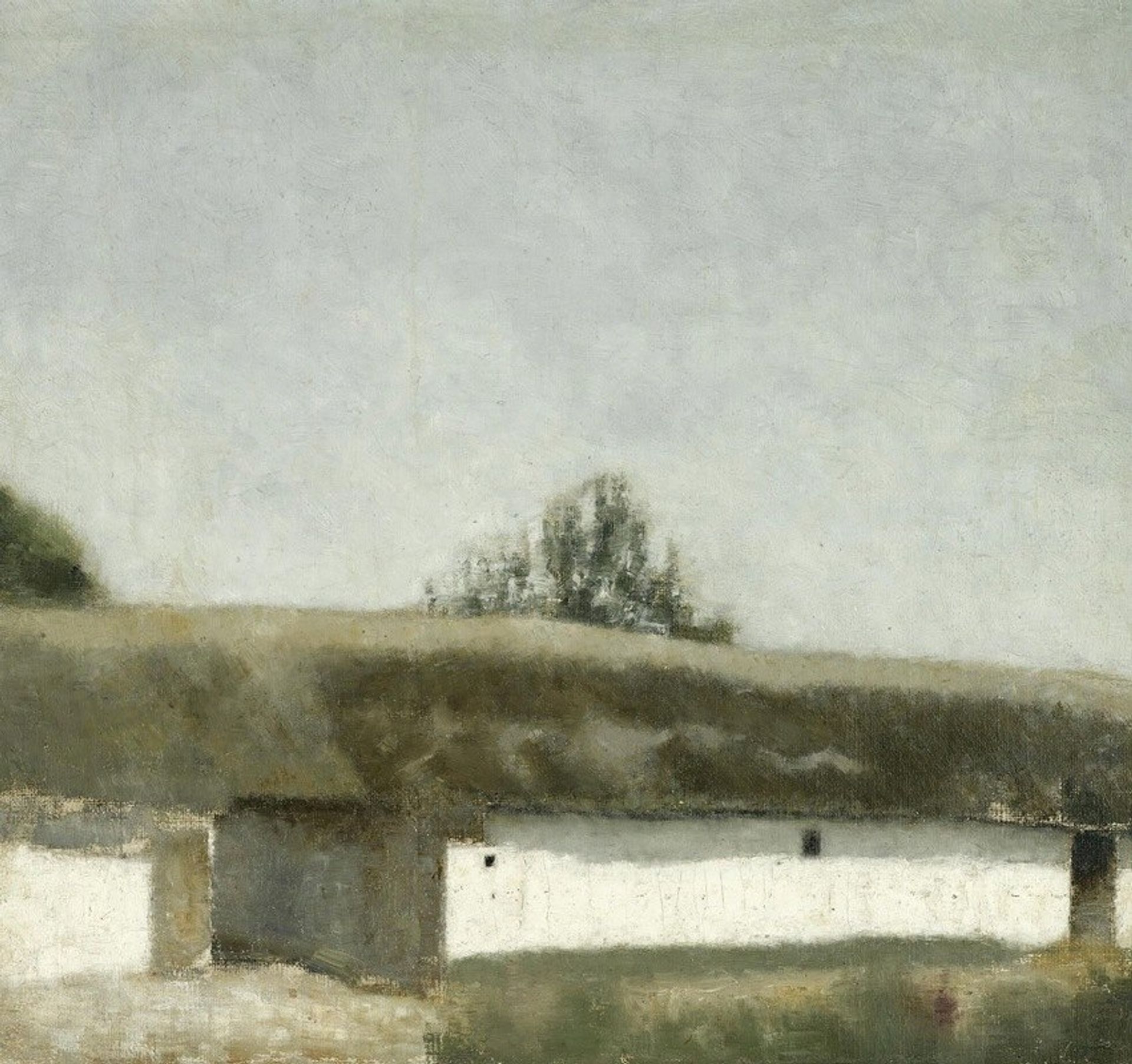 Landskab Med Bondegård by Vilhelm Hammershøi