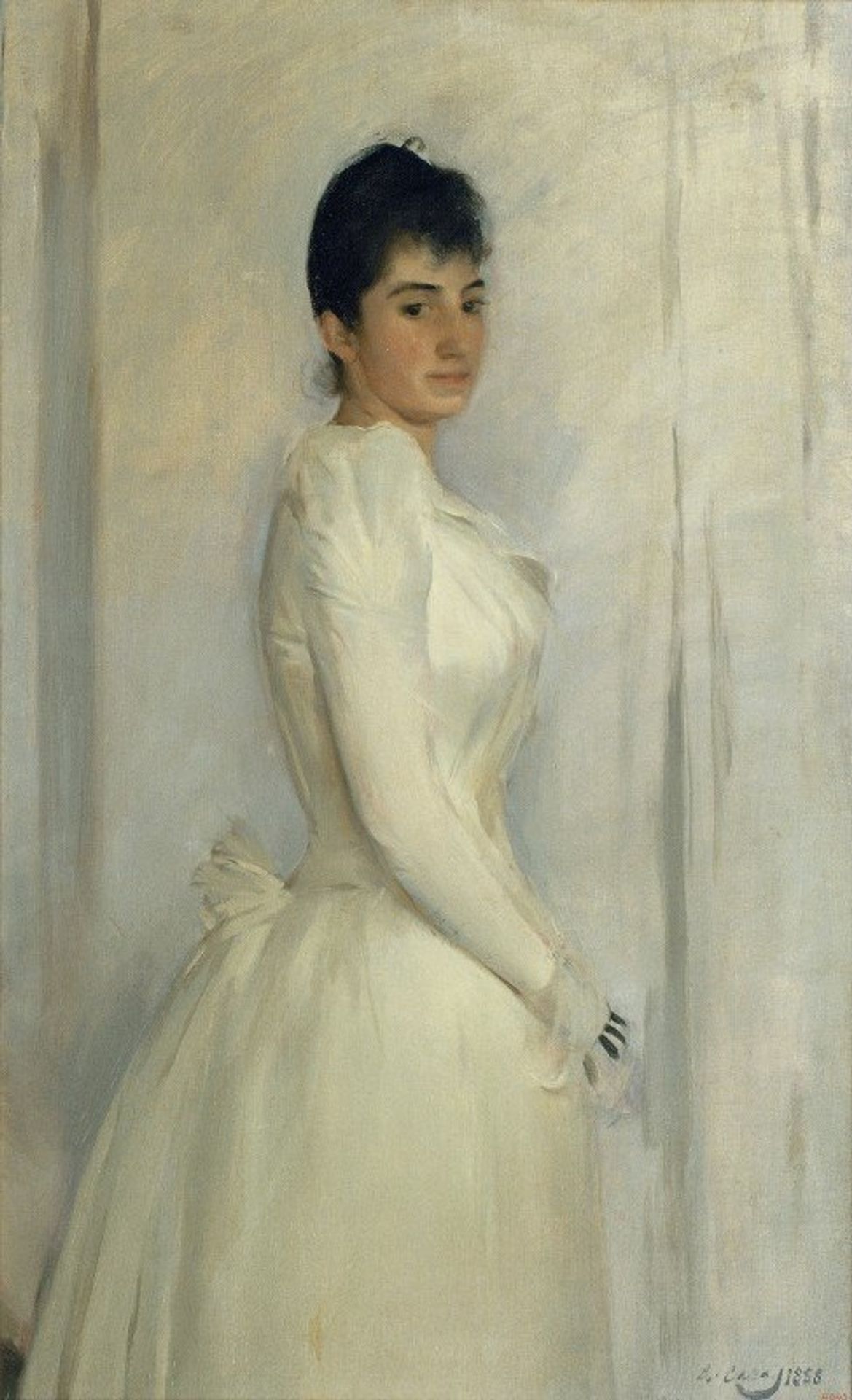 Portrait Of Montserrat Carbó by Ramón Casas