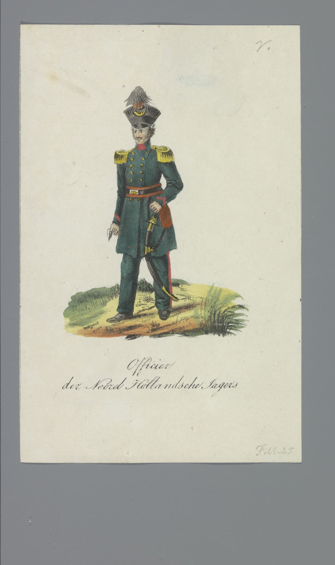 Officier der Noord Hollandsche Jagers by Albertus Verhoesen