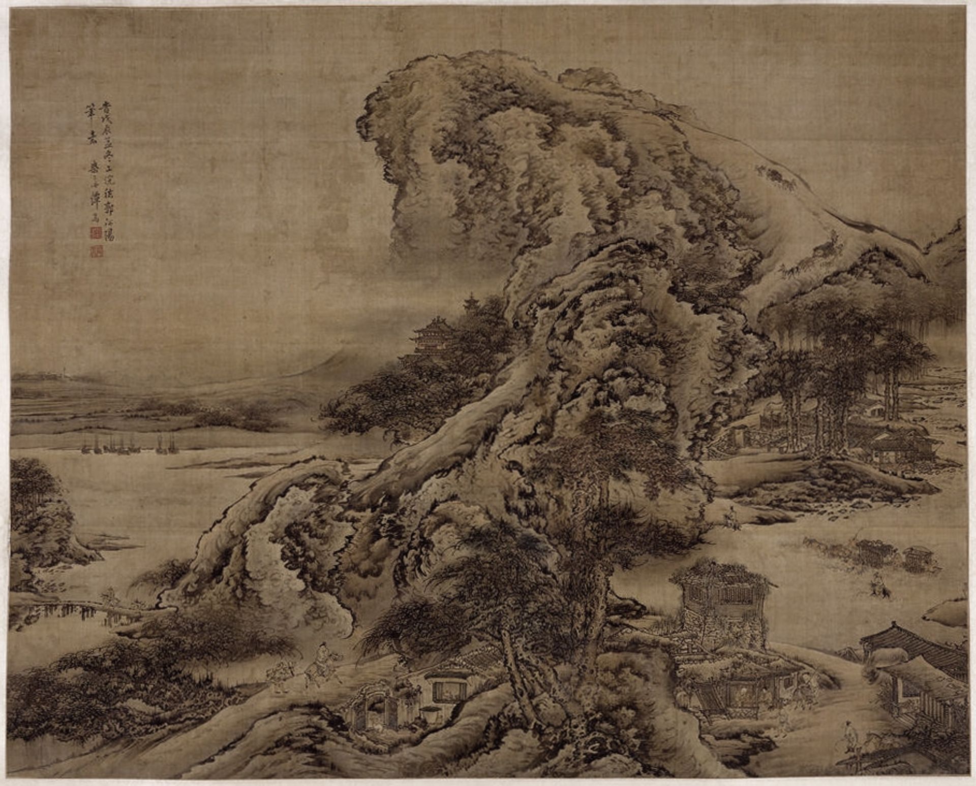Landscape in the Style of Guo Xi by Tan Song