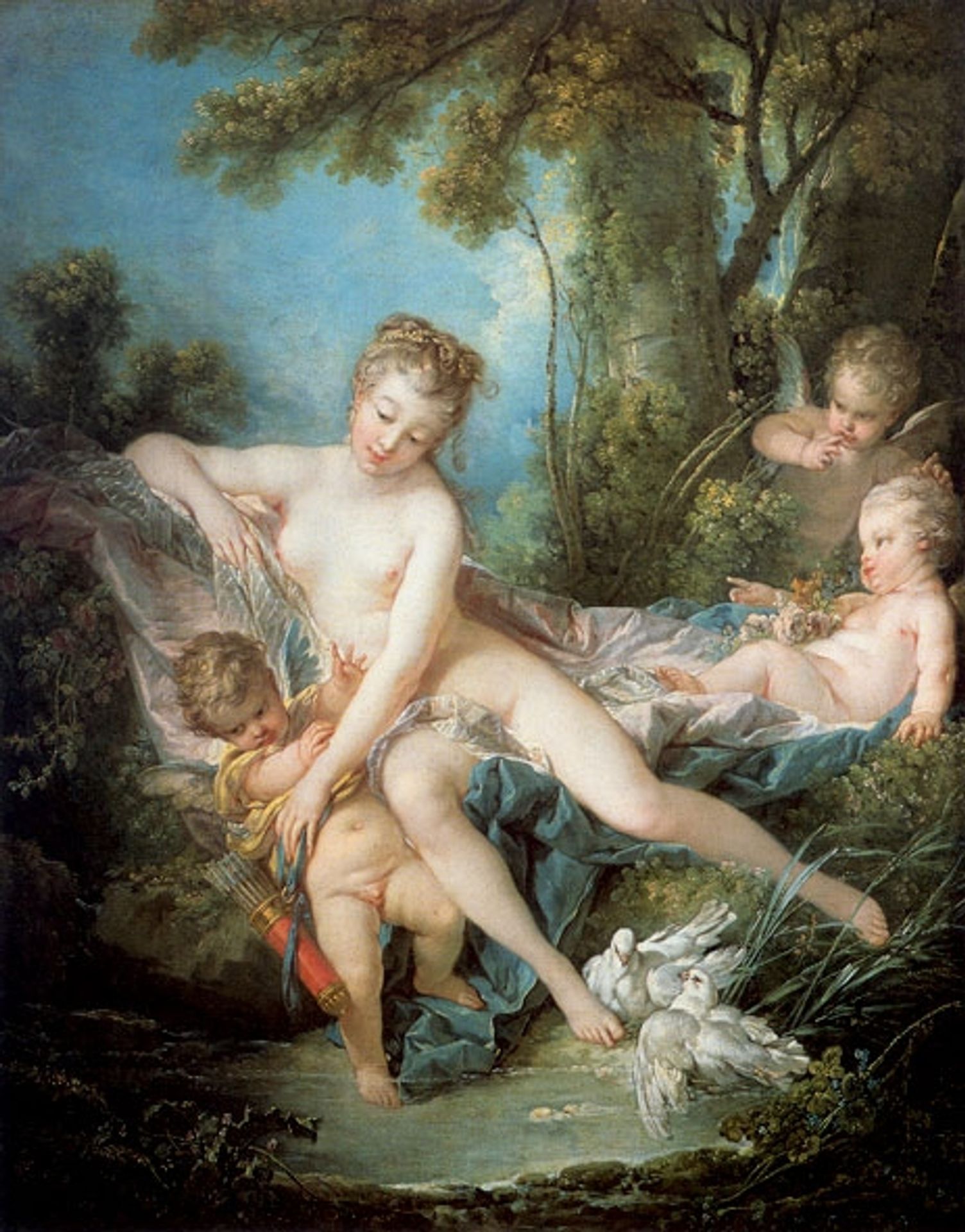 Venus comforts Amor by Francois Boucher