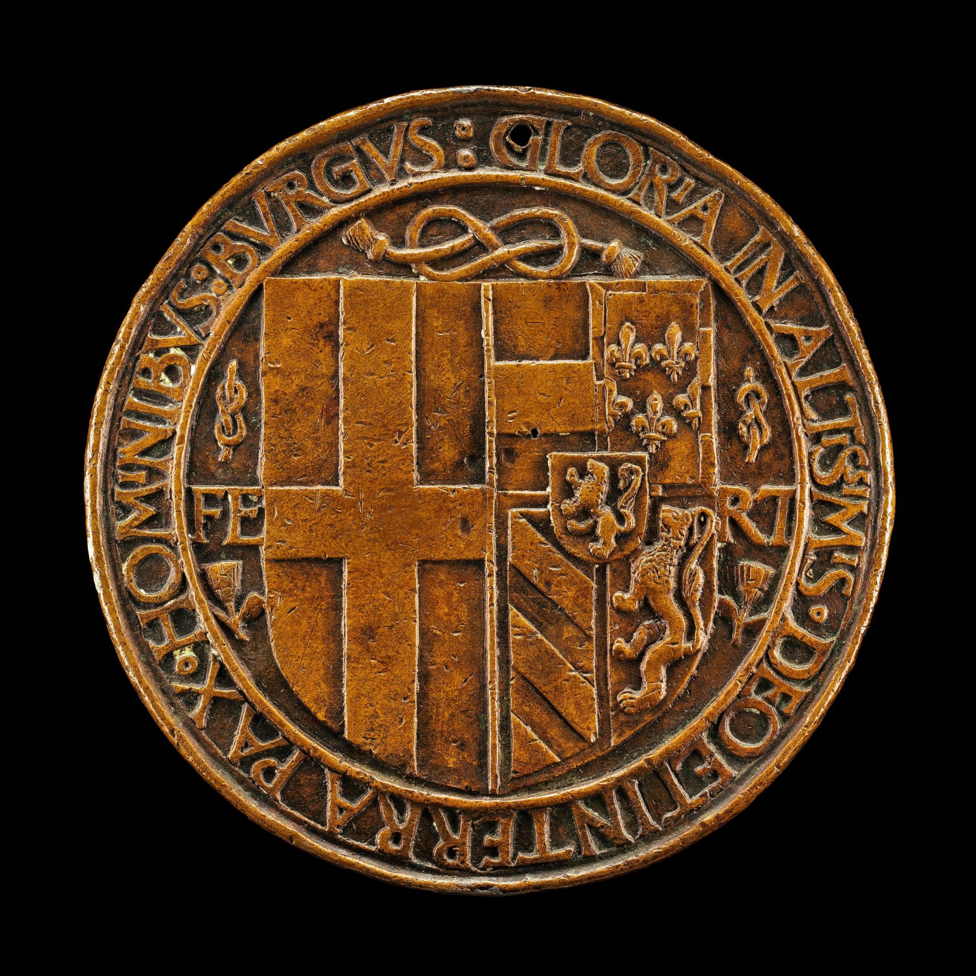 Arms of Filiberto Impalling Those of Margaret [reverse] by Jean Marende