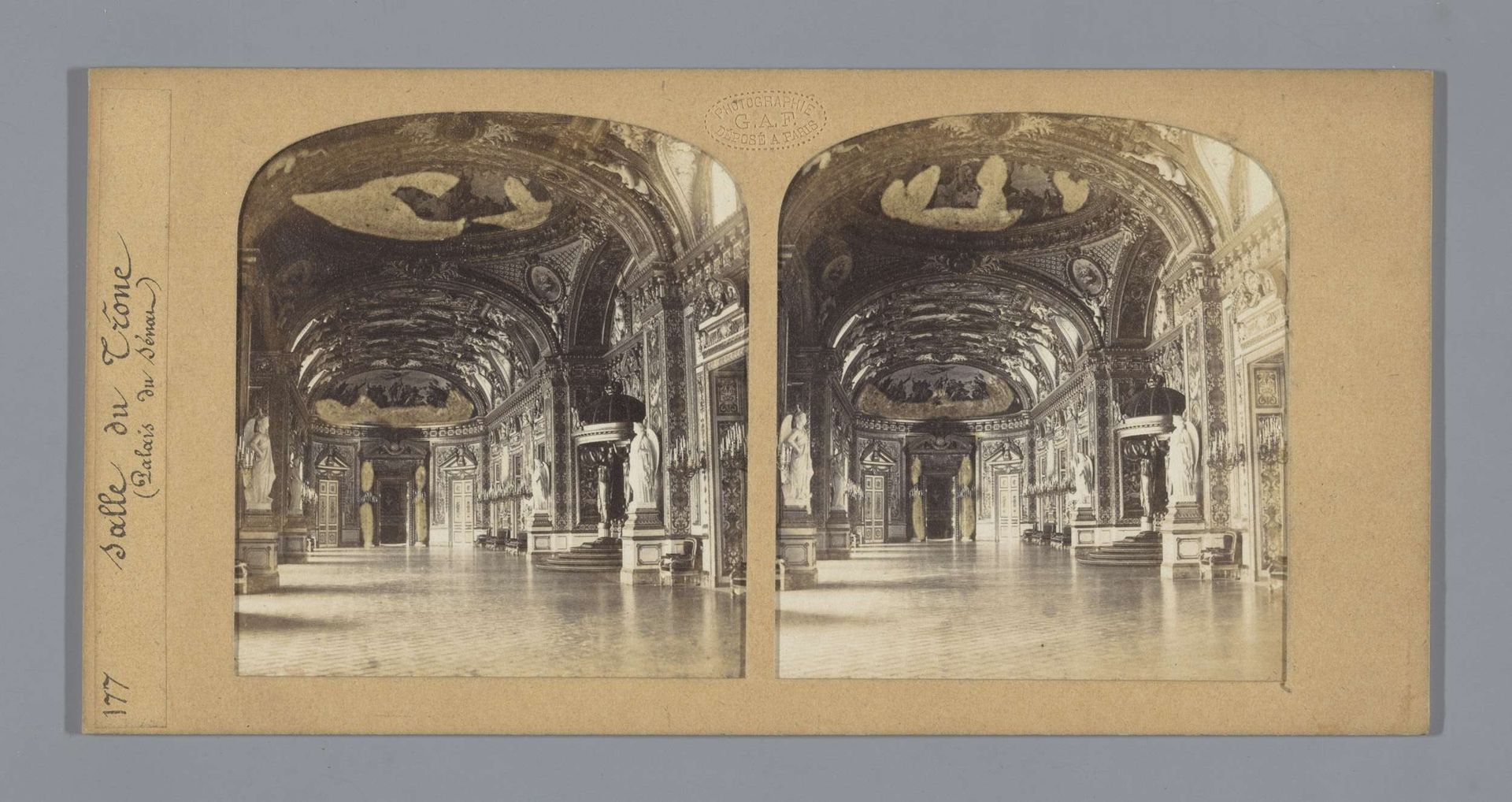 Troonzaal in het Palais du Luxembourg, Parijs by Florent Grau