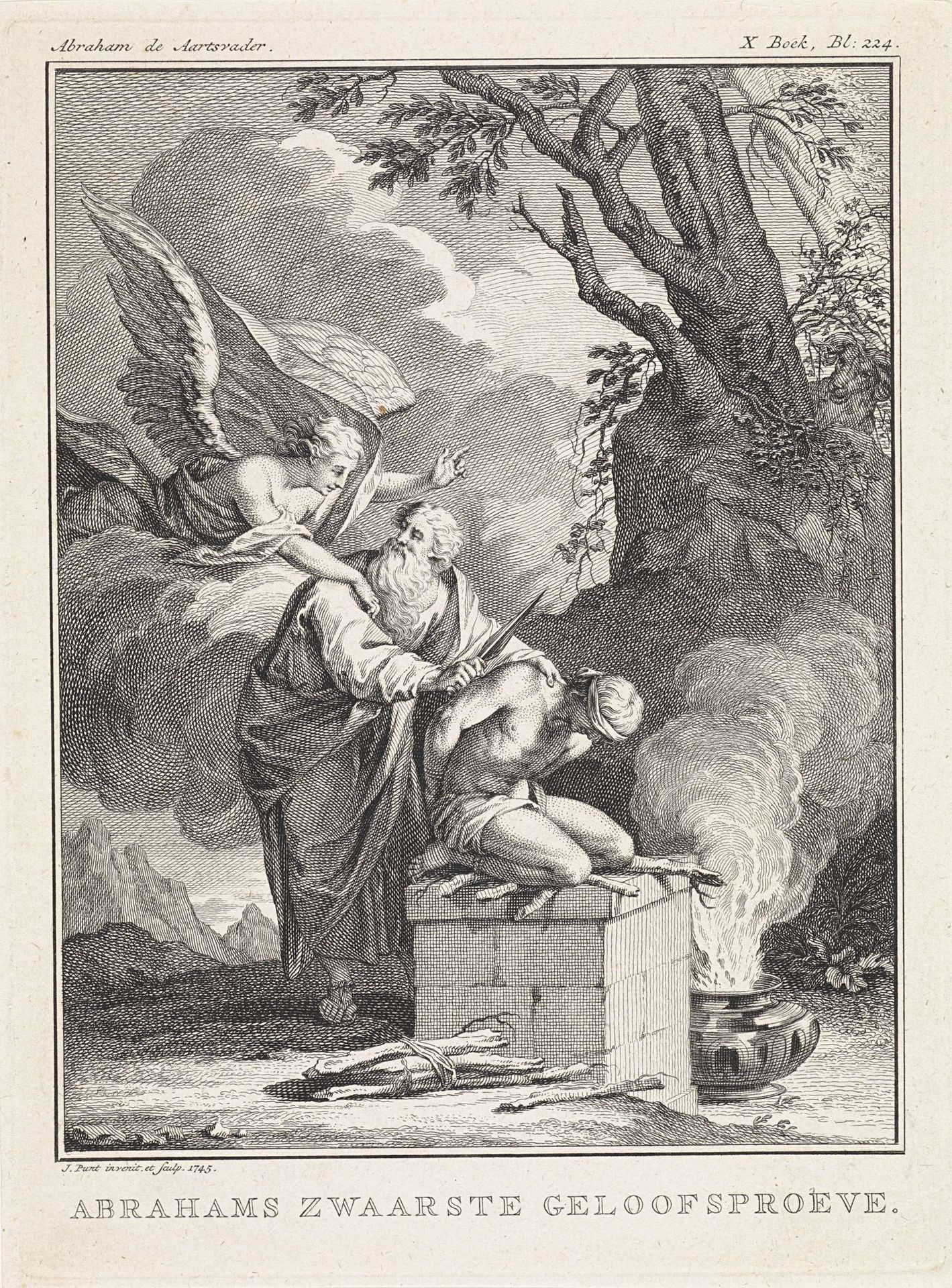 Offer van Abraham by Jan Punt