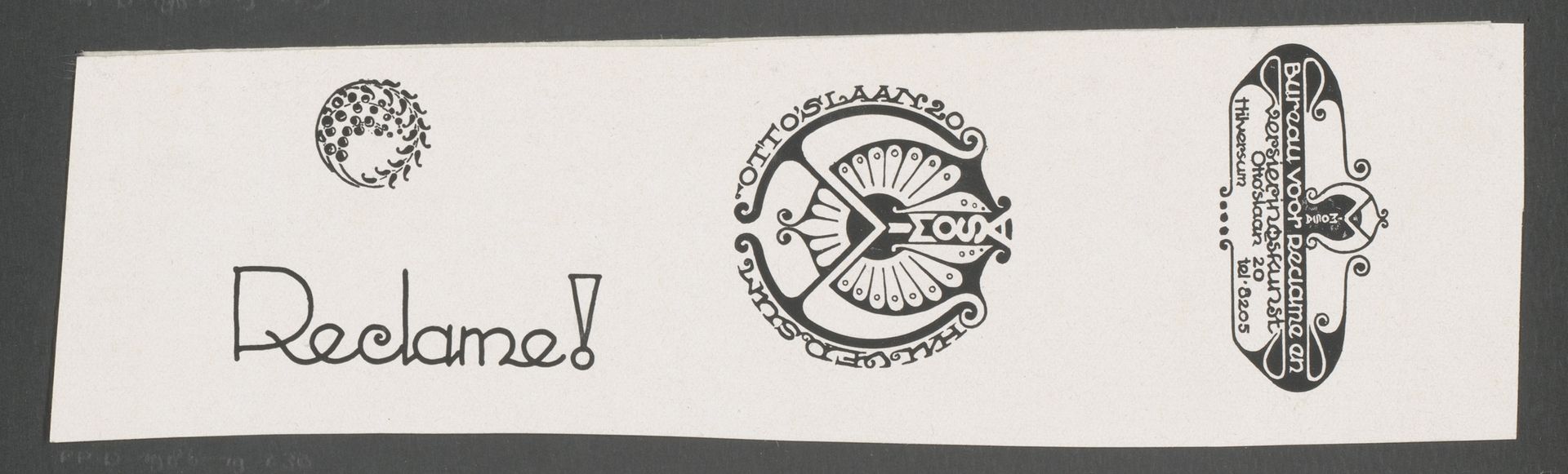 Ontwerpen voor vignetten van Bureau voor Reclame en Versieringskunst Mimosa by Reinier Willem Petrus de (1874-1952) Vries
