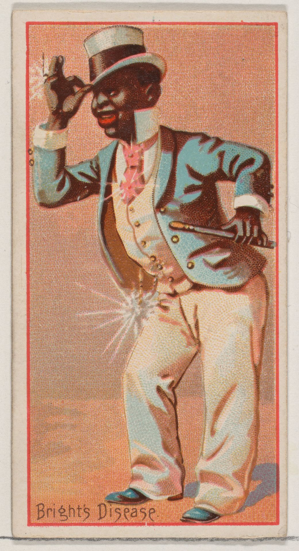 Caricatured figure / Bright's Disease, from the Jokes series (N87) for Duke brand cigarettes by W. Duke, Sons & Co.