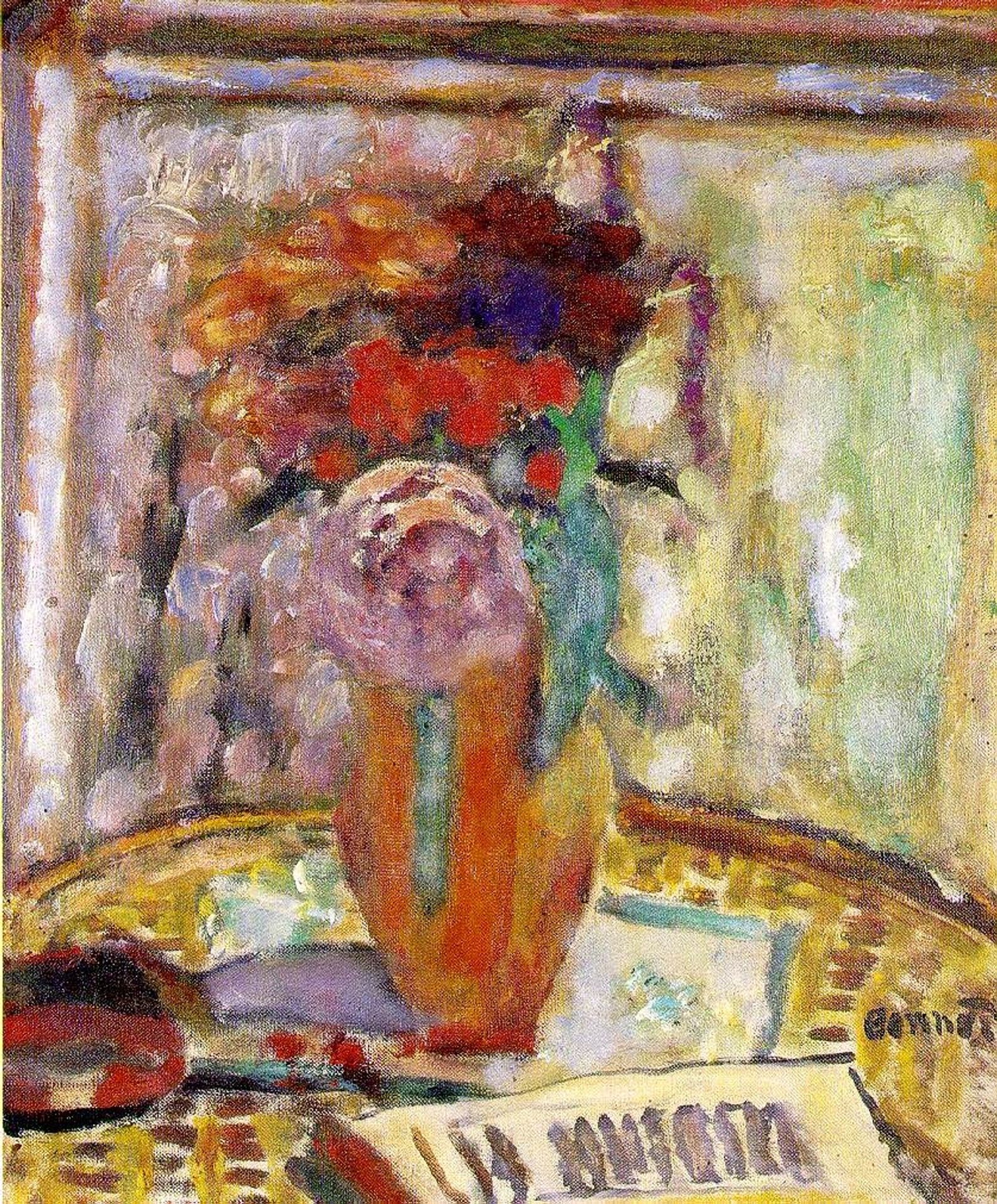 The Vase of flowers by Pierre Bonnard